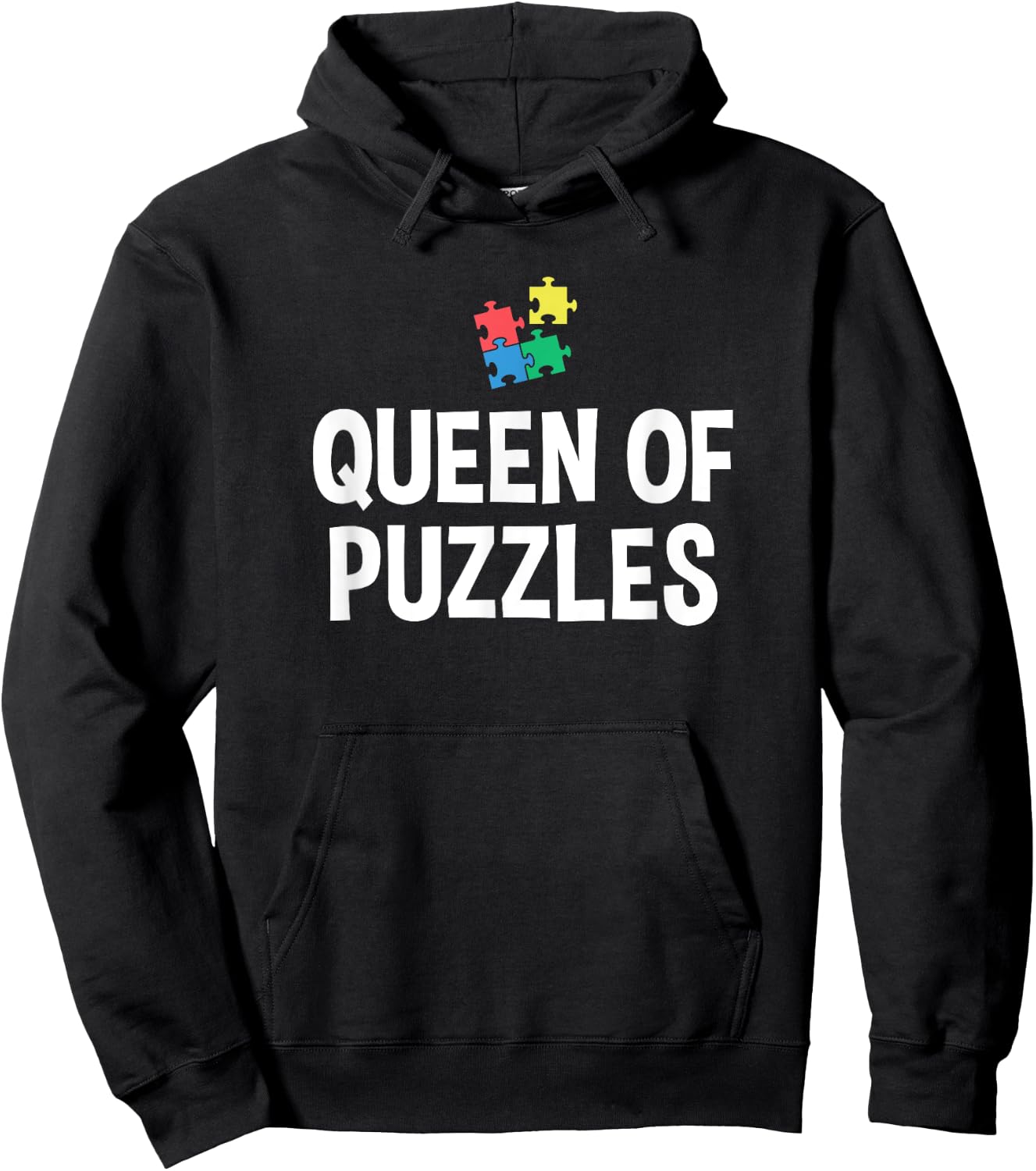 Queen of Puzzles Puzzle Lover Puzzle Collector Jigsaw Puzzle Hoodie - Hoodie | Black