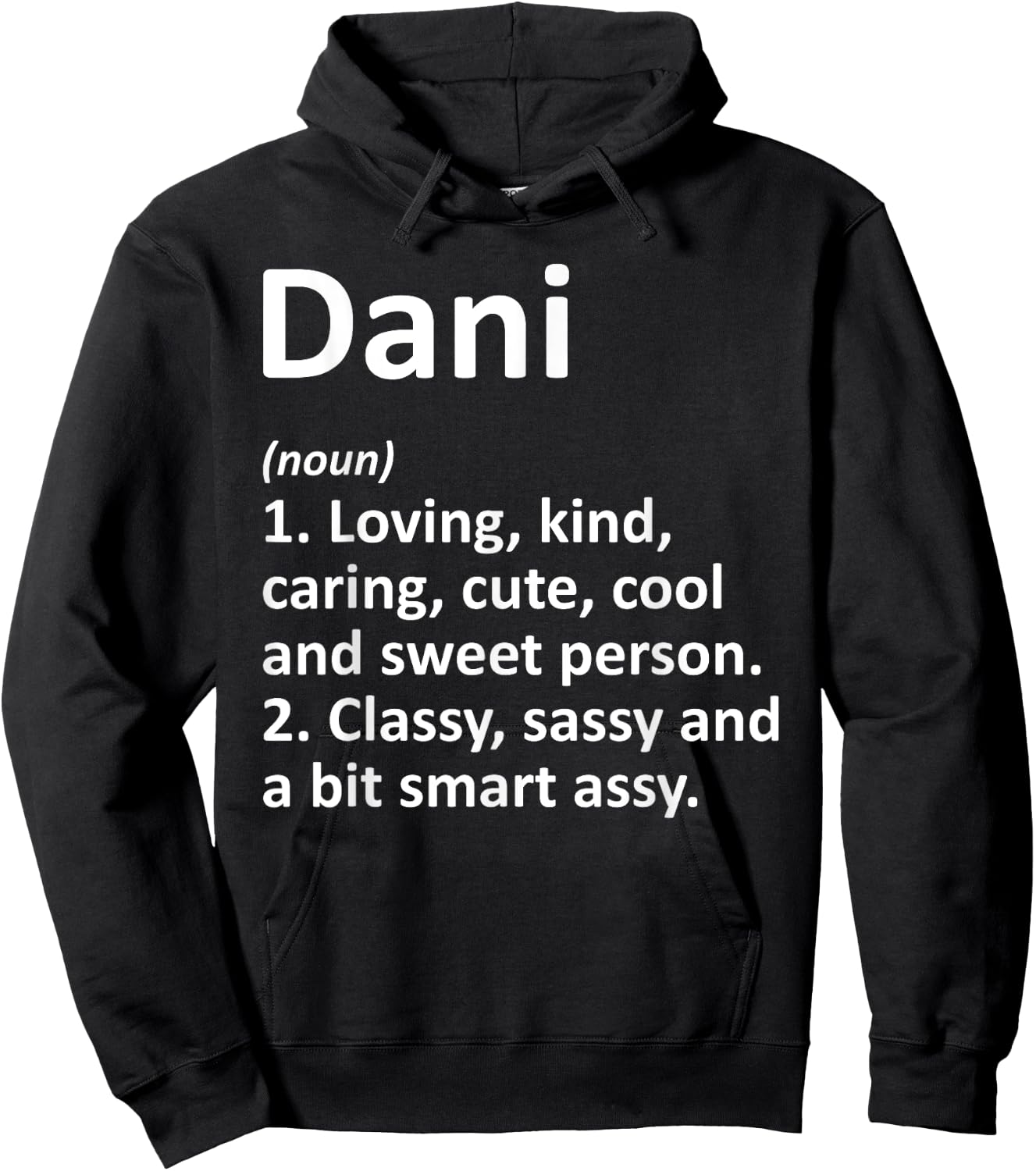 Custom Mom Wife Name Meaning Girl Christmas Women Dani Definition Personalized Name Funny Birthday Hoodie - Hoodie | Black