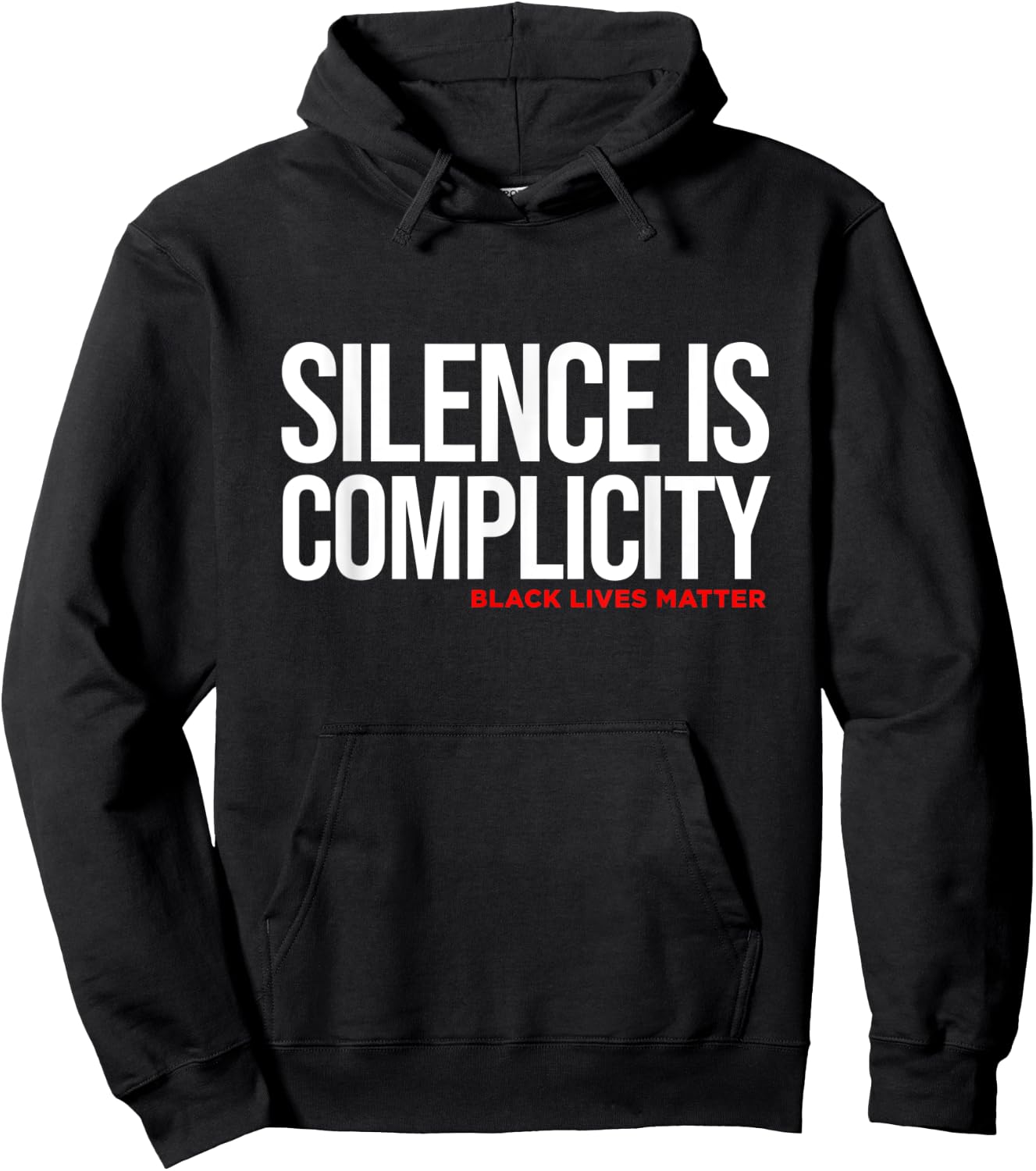 Silence Is Complicity White Anti Racism Racist Quote Hoodie - Hoodie | Black