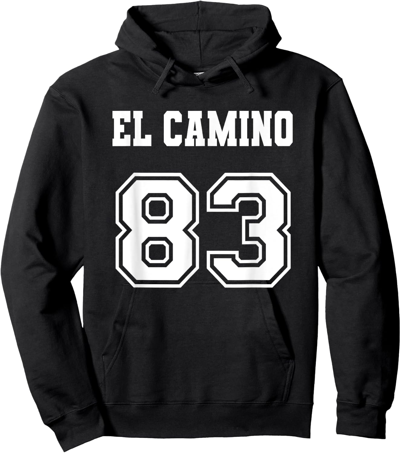 Jersey Style El Camino 83 1983 Hoodie - Hoodie | Black