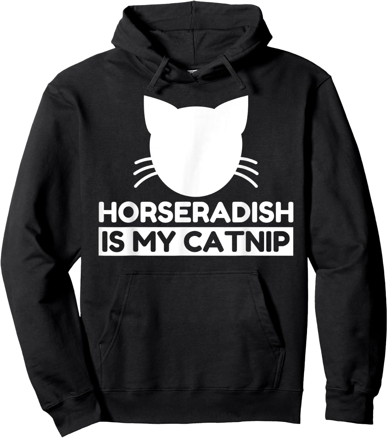 Horseradish Lover Funny Cute Cat Gifts Hoodie - Hoodie | Black