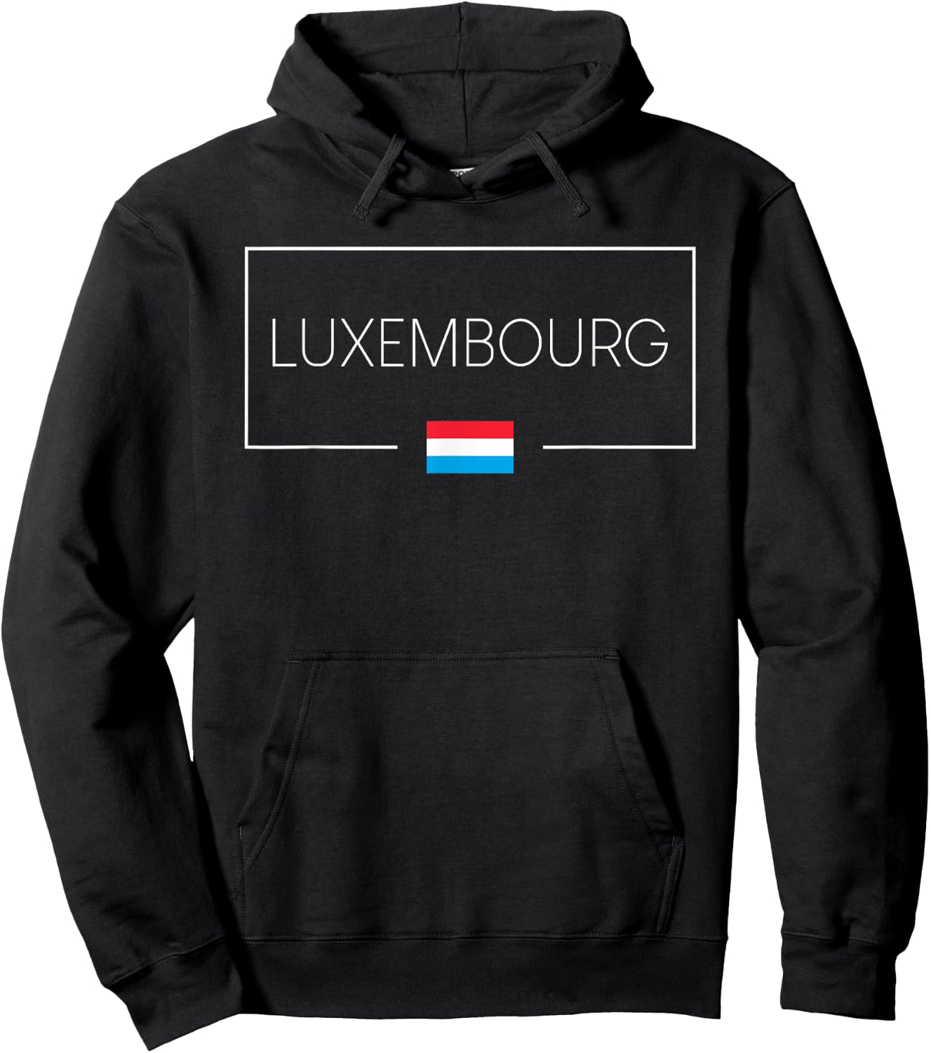 Letzebuerg Flag for Proud & Free Nation Adults Kids Black Short Sleeve Hoodie - Hoodie | Black