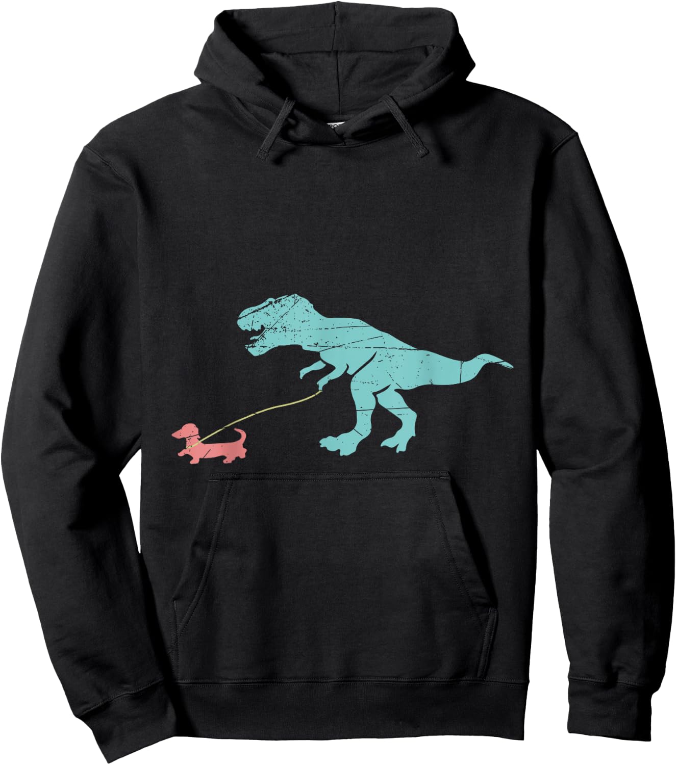 Funny Dinosaur Dachshund Hoodie - Hoodie | Black