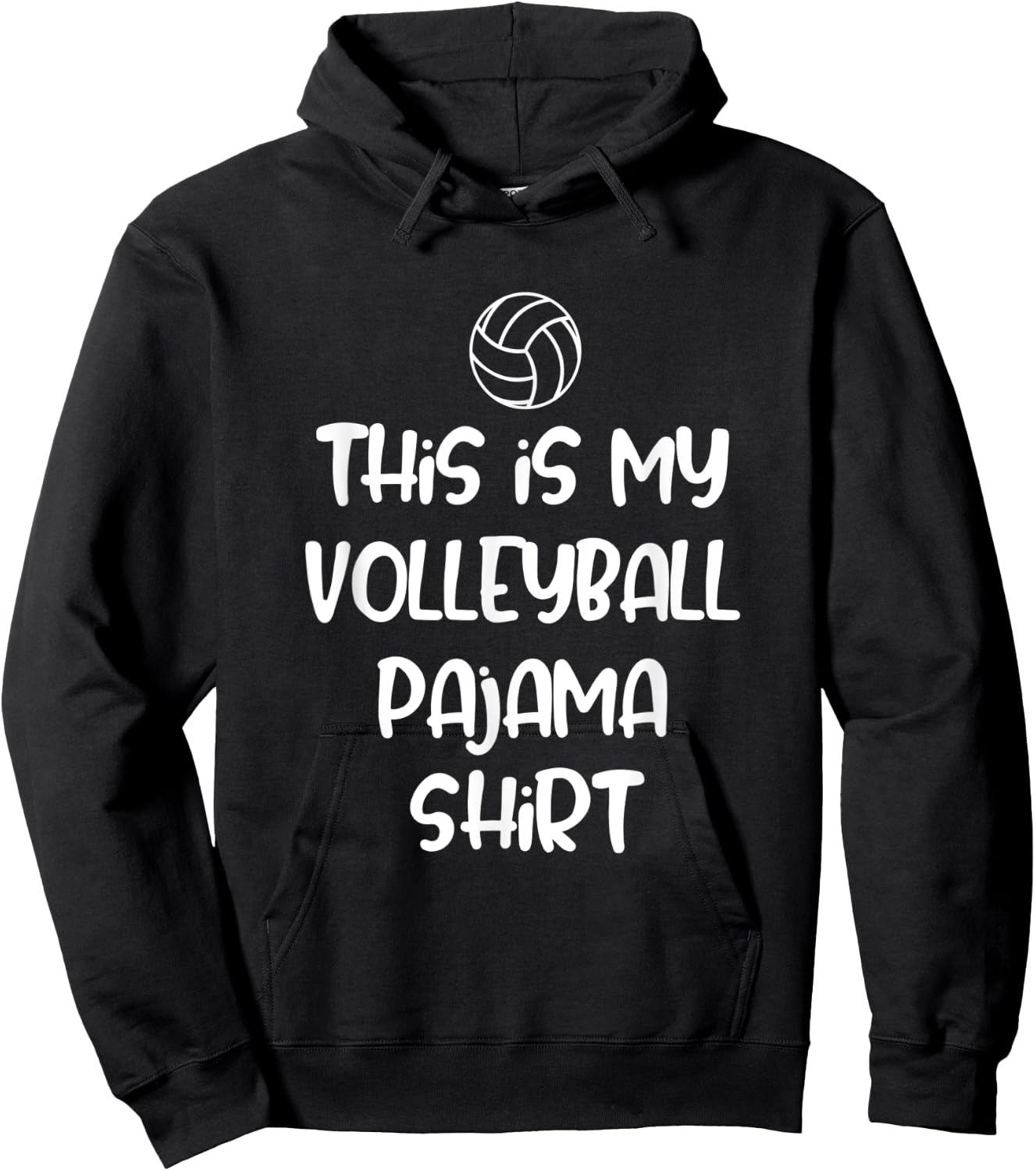 This is My Volleyball Pajama Shirt Hoodie - Hoodie | Black