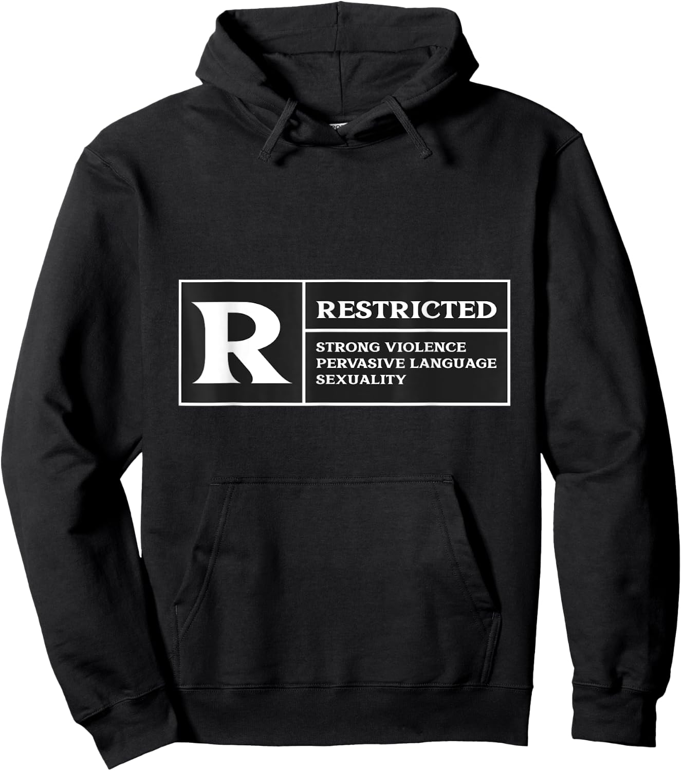 Restricted Rated R Rating Movie Lover Hoodie - Hoodie | Black