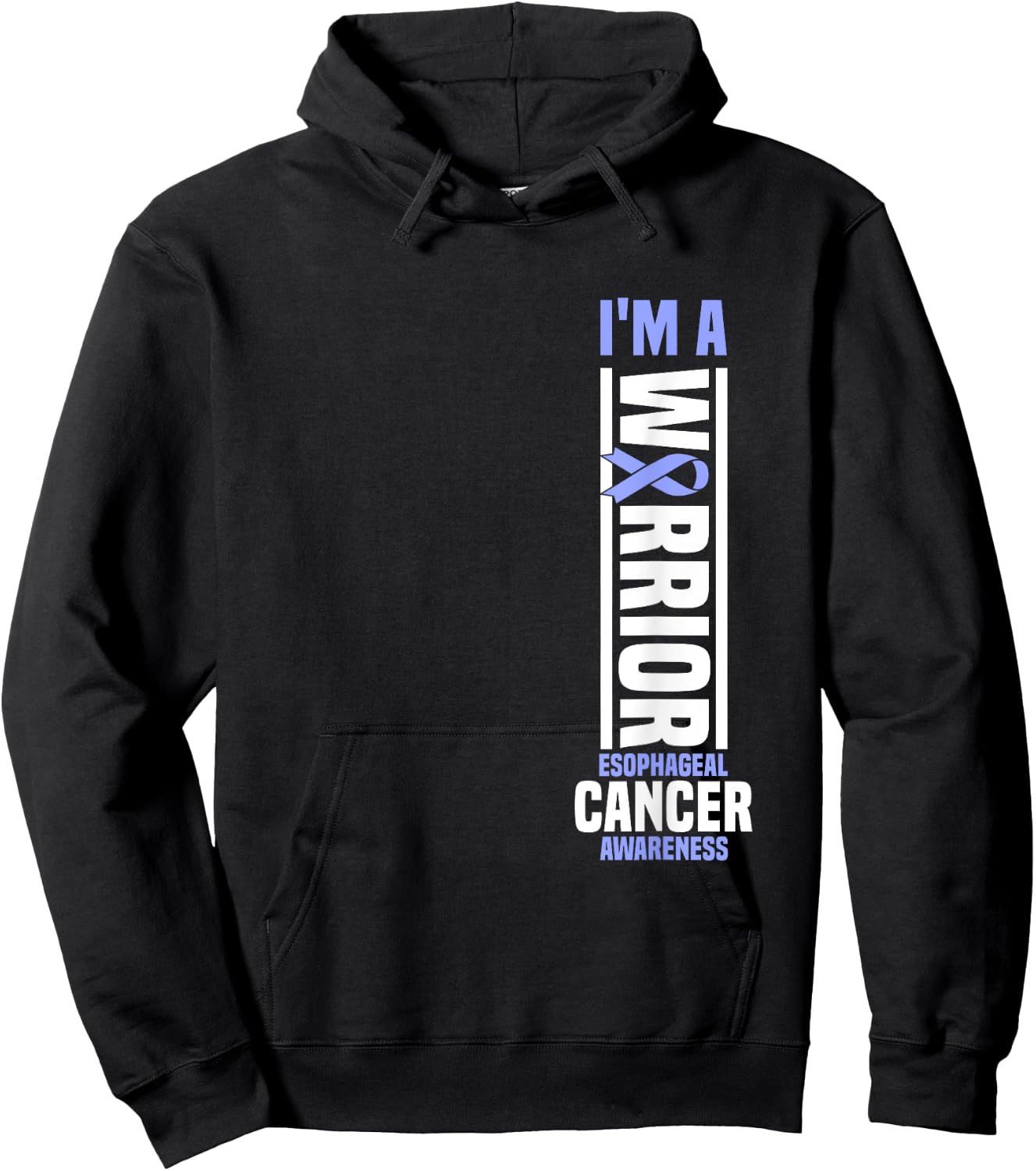 I'm A Warrior Esophageal Cancer Awareness Cancer Warrior Hoodie - Hoodie | Black