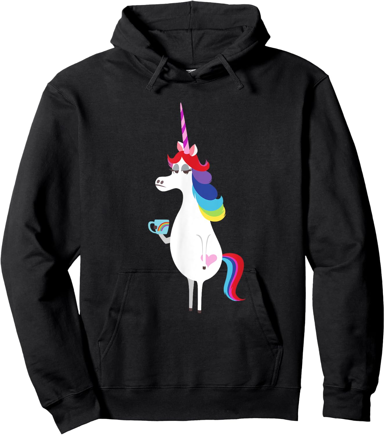 Disney and Pixar's Inside Out Rainbow Unicorn Hoodie - Hoodie | Black