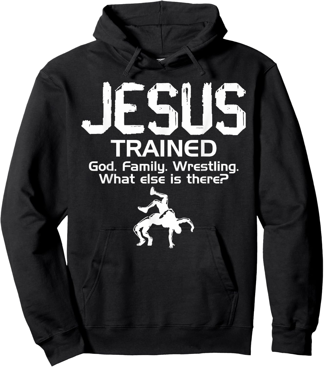 Vintage Jesus Trained Wrestling Women 2 Hoodie - Hoodie | Black