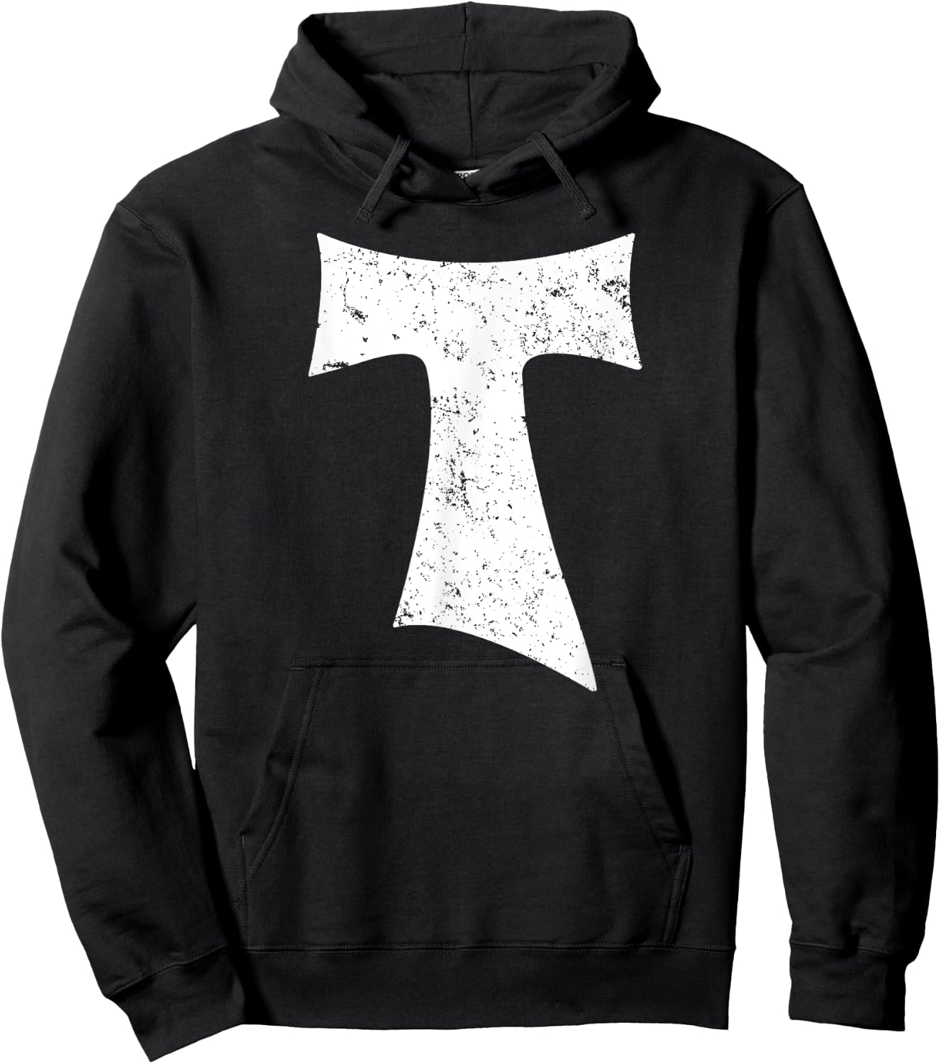 Tau Cross Franciscan Saint Anthony's Cross Catholic Hoodie - Hoodie | Black