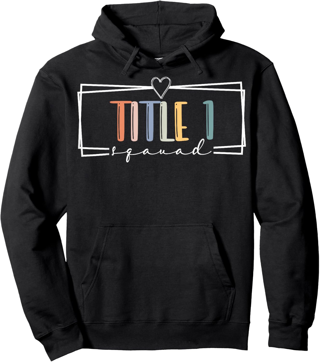 title 1 squad cute title 1 reading team teacher squad Men Women Kids Hoodie - Hoodie | Black