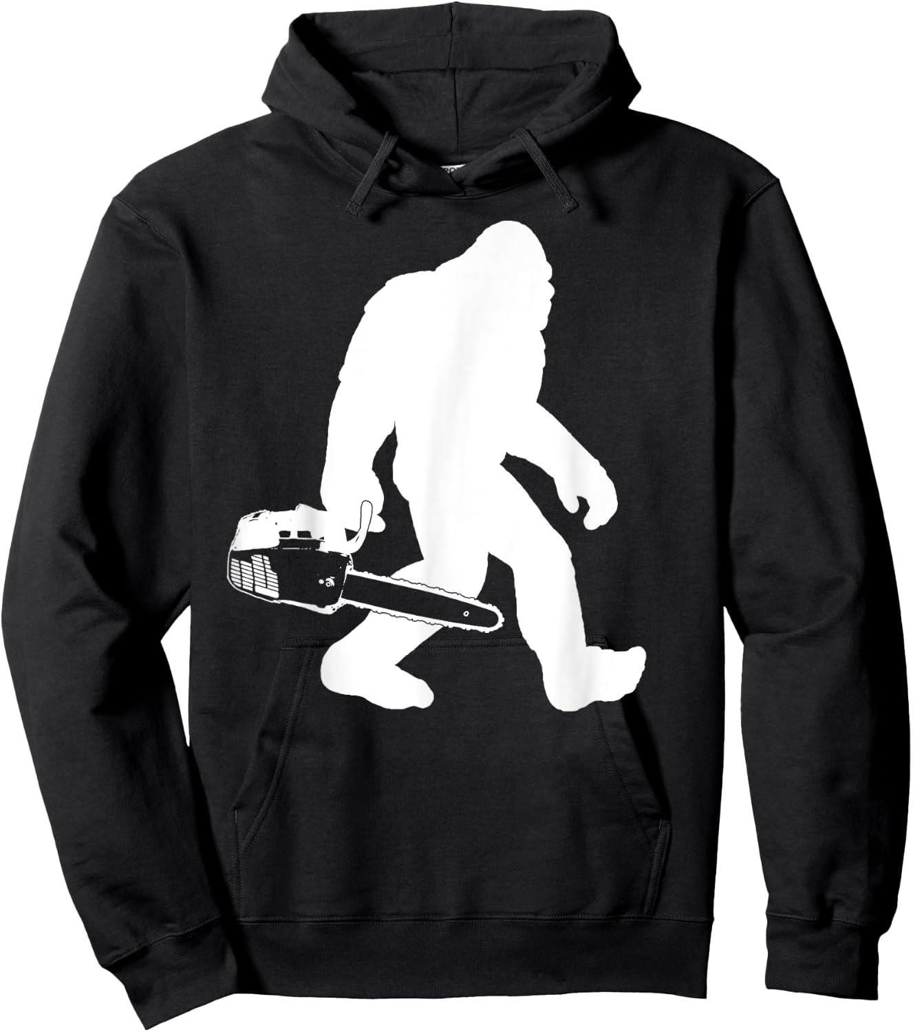 Lumberjack Bigfoot Chainsaw Sasquatch Logger Funny Hoodie - Hoodie | Black