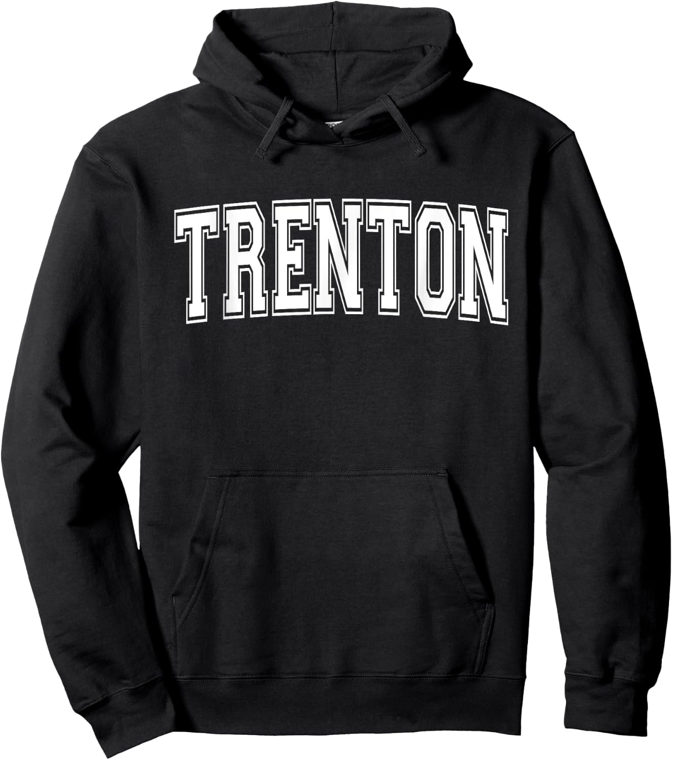 TRENTON NJ NEW JERSEY USA Vintage Sports Varsity Style Hoodie - Hoodie | Black