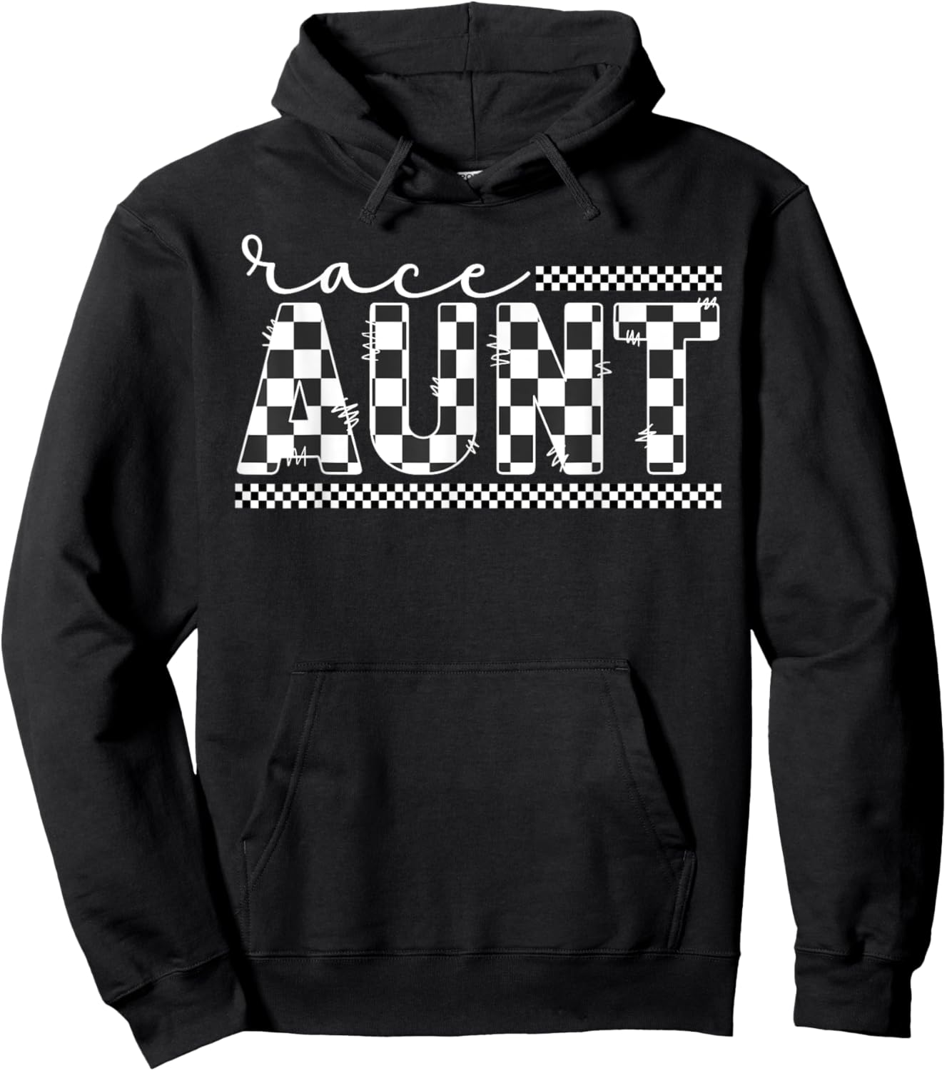 Race Aunt Racing Aunt Of A Racer Auntie Hoodie - Hoodie | Black