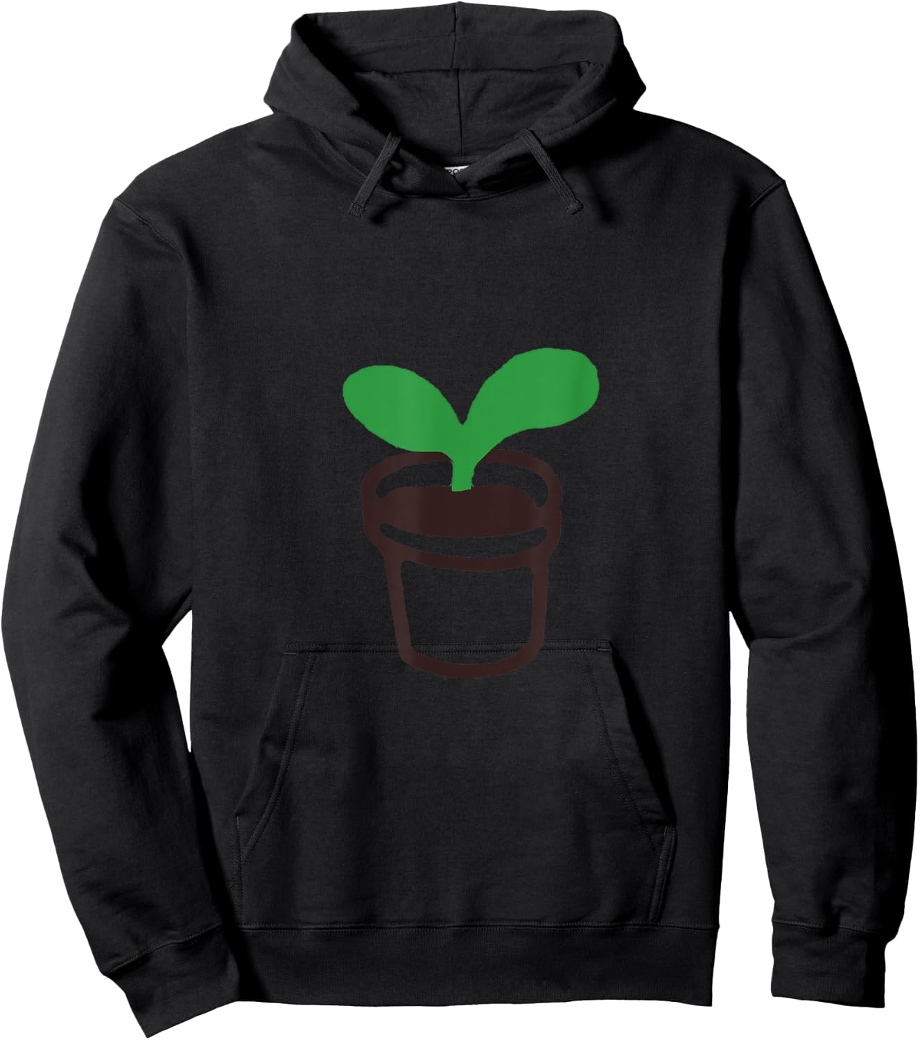 Cute Flower Pot Sprout Gift Hoodie - Hoodie | Black