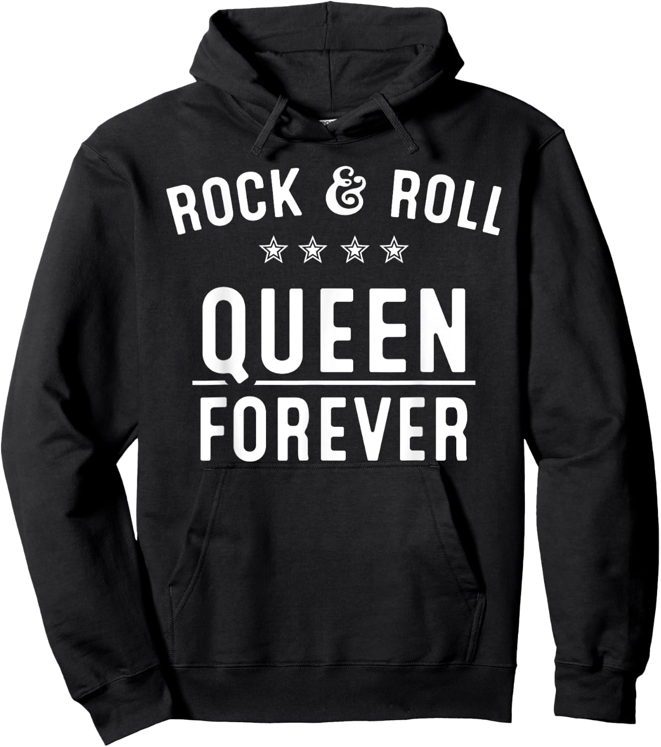 Funny Rock N Roll Queen Concert Gift Ladies Girls Hoodie - Hoodie | Black