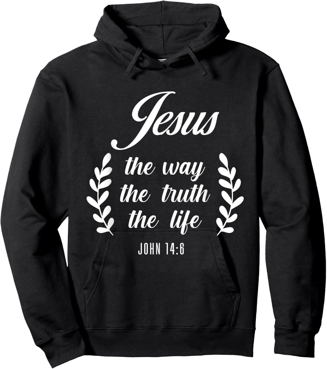 Christian Bible Verse Jesus The Way John 14:6 Hoodie - Hoodie | Black