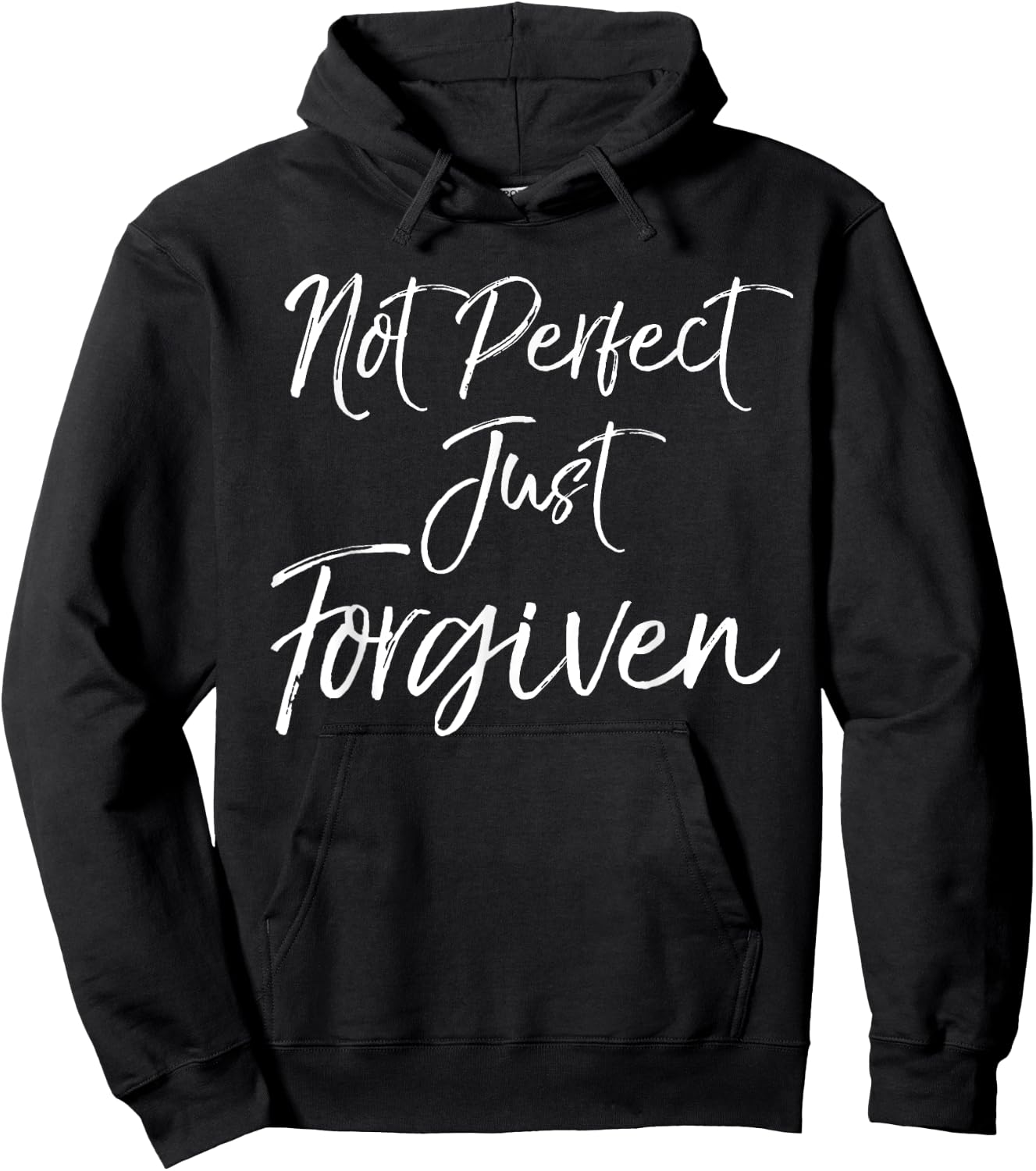 Cute Baptism Gift Christians Not Perfect Just Forgiven Hoodie - Hoodie | Black