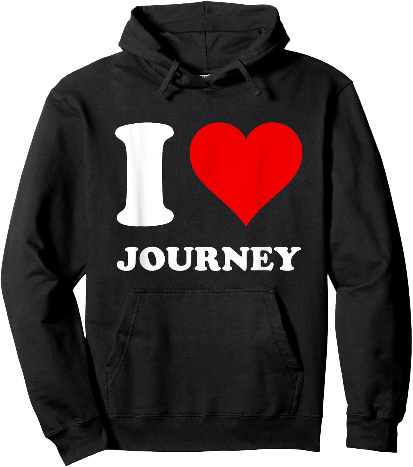 Red Heart I Love Journey Hoodie - Hoodie | Black