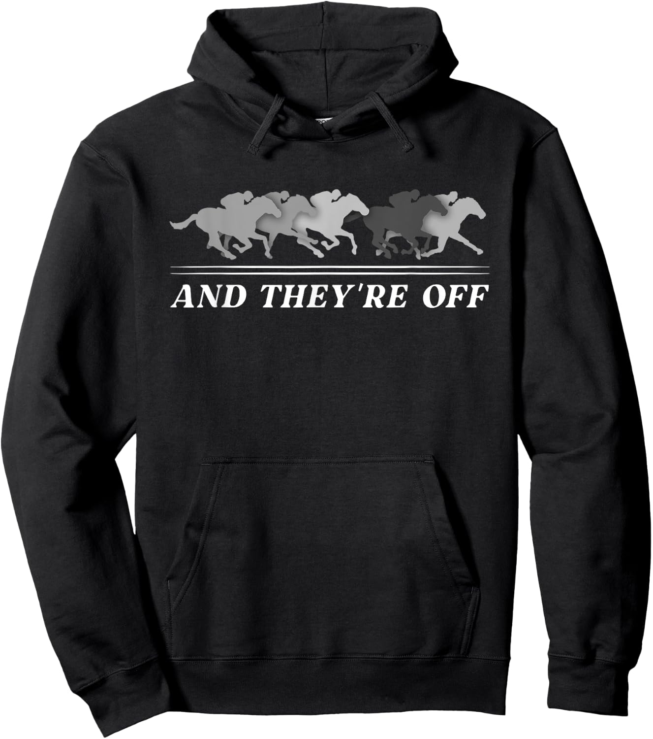 Funny Horse Racing Jockey Racer Derby Rider Track Race Gifts Hoodie - Hoodie | Black