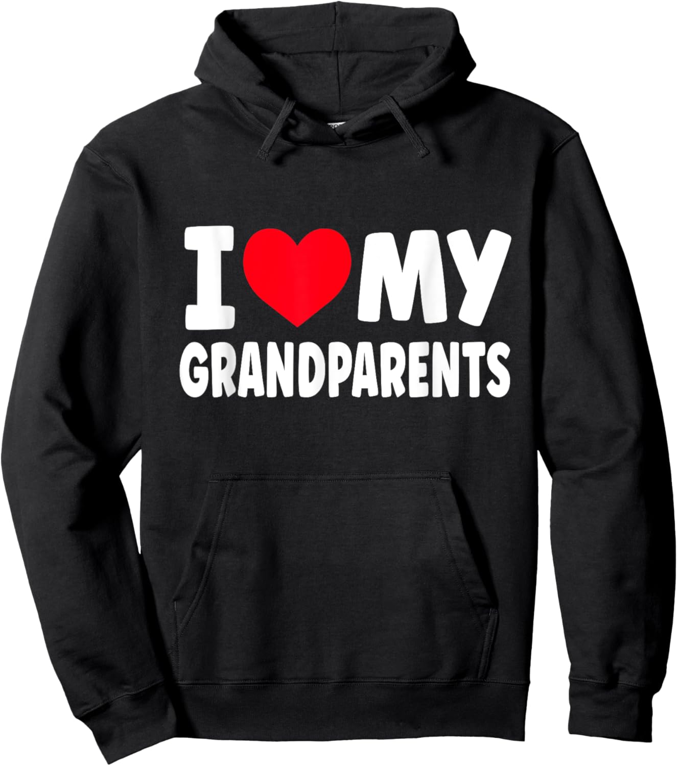 I Love My Grandparents I Heart My Grandparents Hoodie - Hoodie | Black