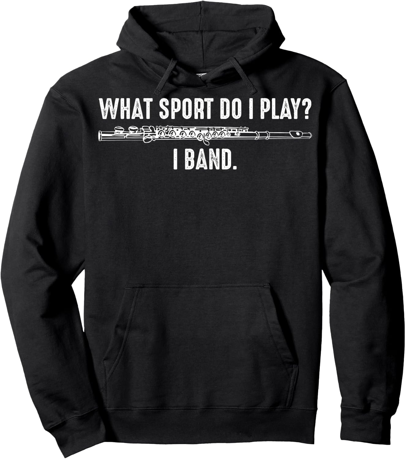 Funny Marching Band Season Gift Flute Player Men Women Hoodie - Hoodie | Black