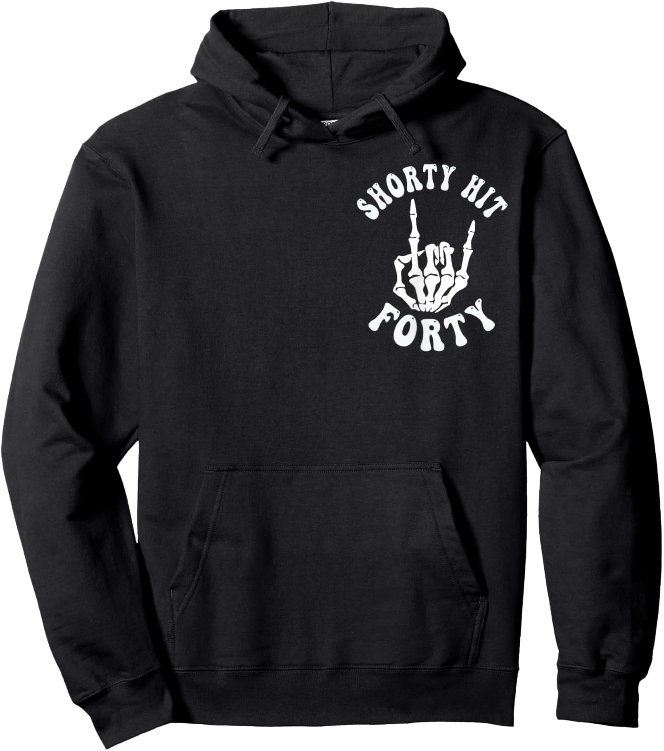 Funny Shorty Hit Forty Turning 40th Birthday Hello Forties Hoodie - Hoodie | Black