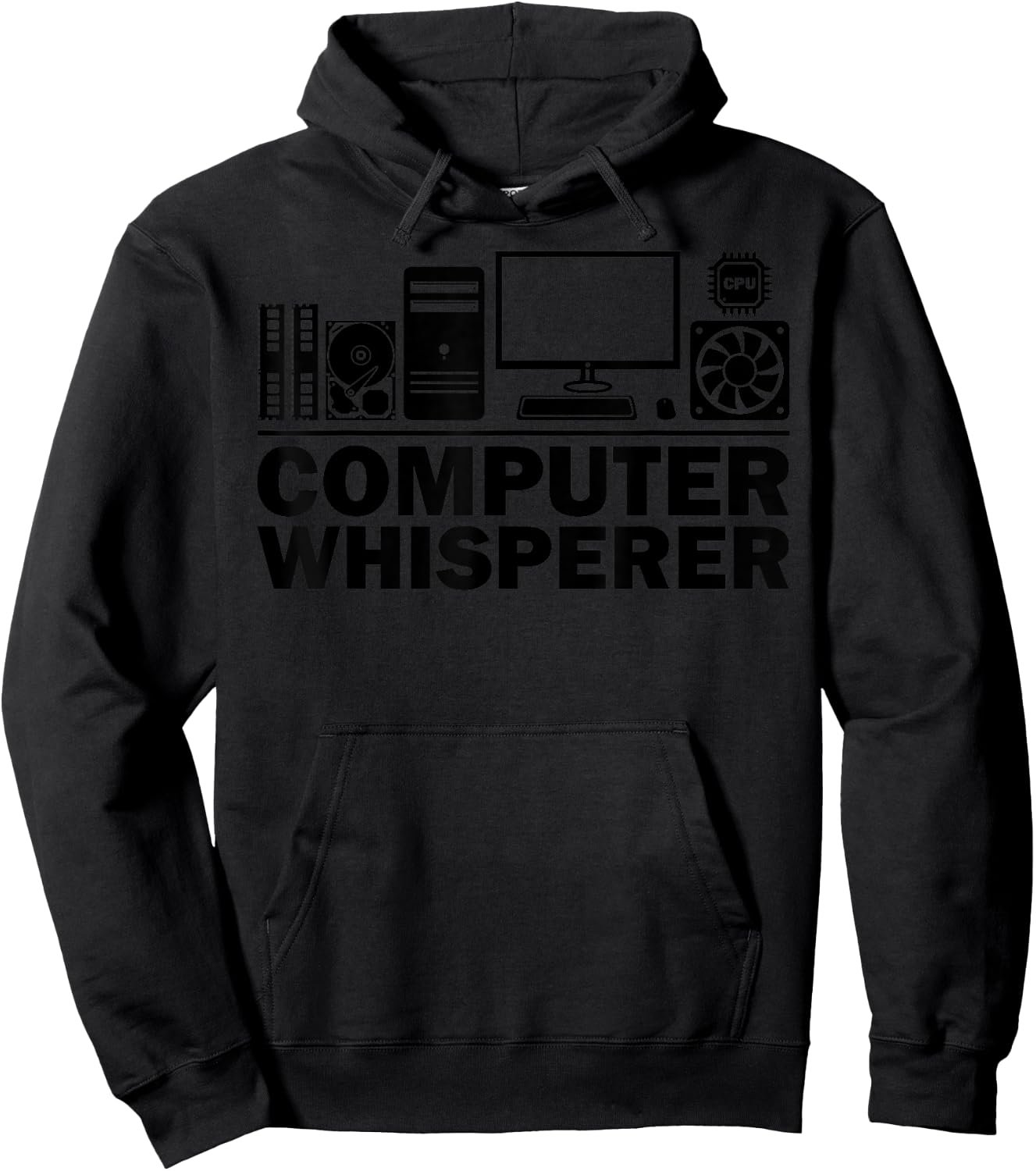 Funny Computer Geek Tech Nerd Gift Men Women Cool Support Hoodie - Hoodie | Black