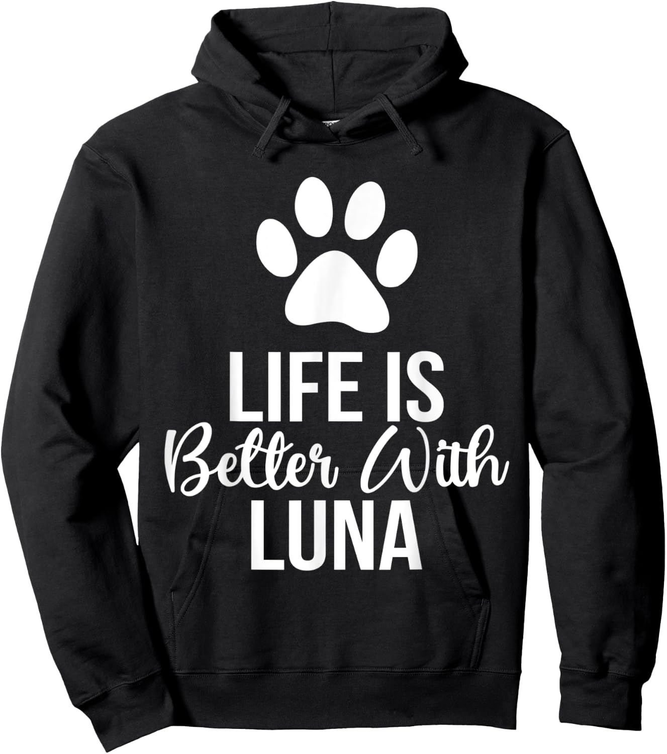 Life Is Better With Luna Pet Dog Owner Women Hoodie - Hoodie | Black