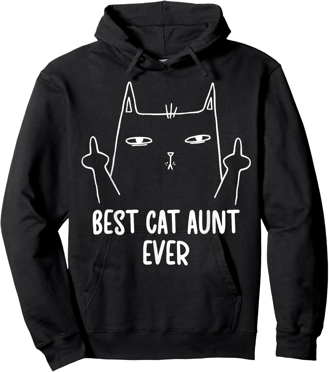 Best Cat Aunt Ever Cat Lover Aunt Cat Auntie Hoodie - Hoodie | Black