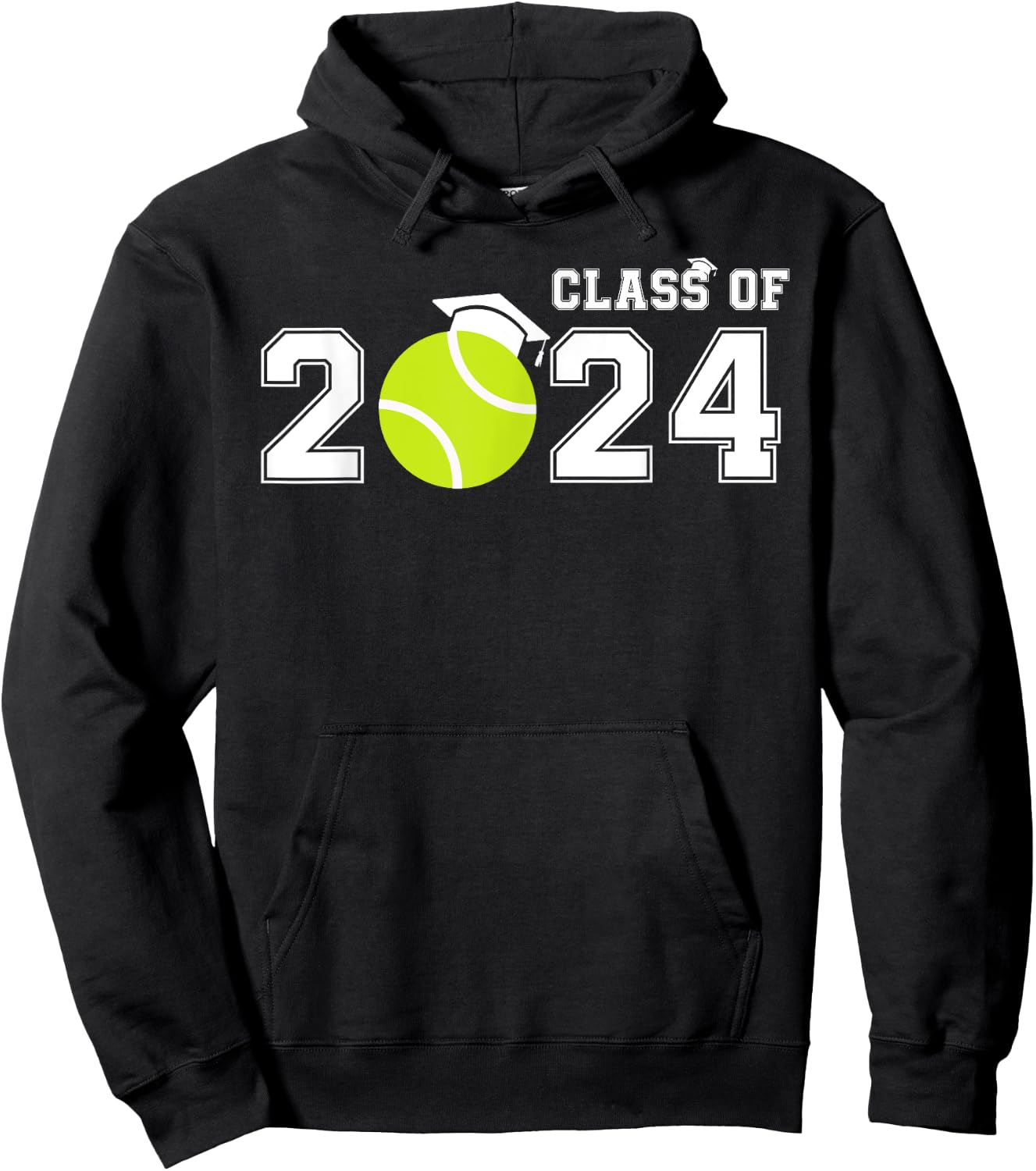 Tennis Player Class of 2024 Tennis, Senior High School Grad Hoodie - Hoodie | Black