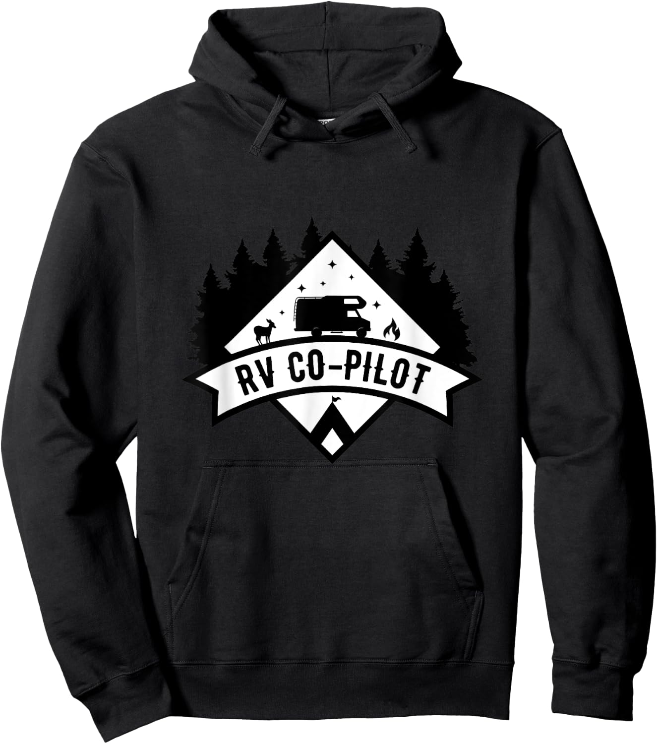 Motorhome Men Women Travel Vacation Present RV Co-Pilot Hoodie - Hoodie | Black