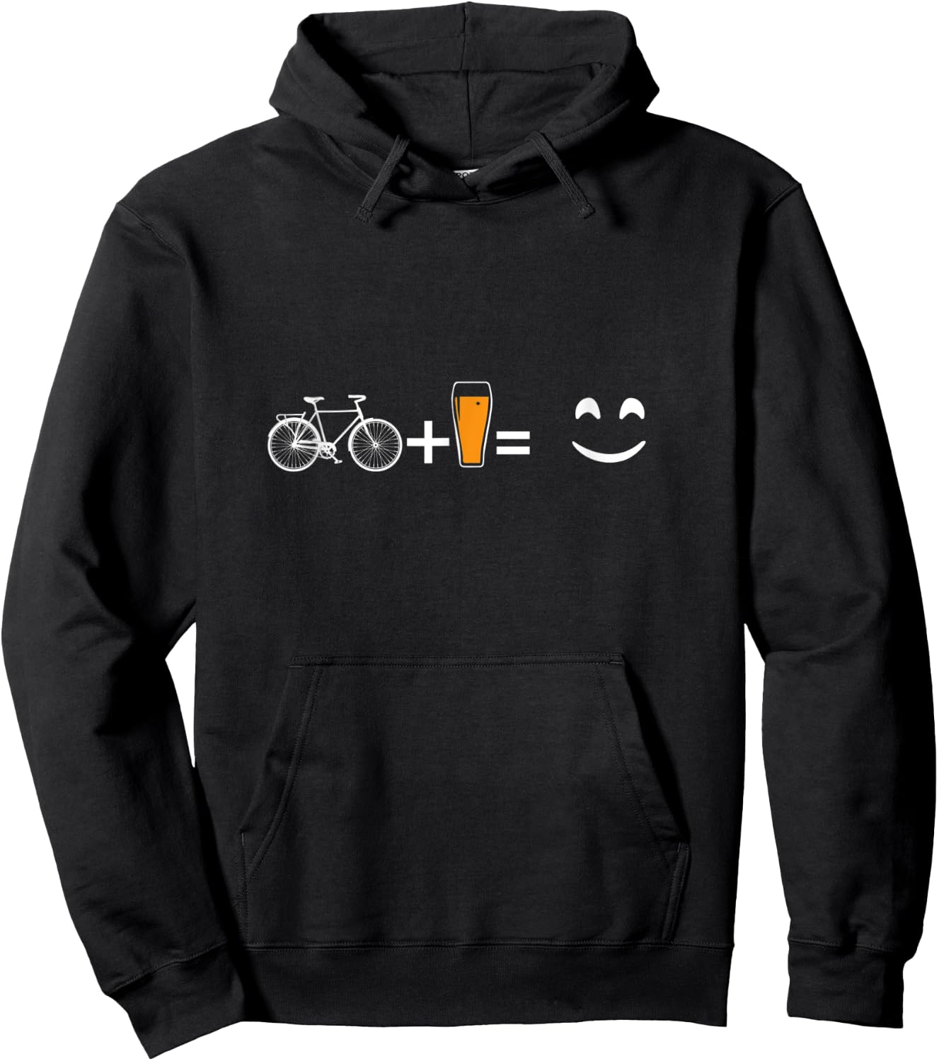 Cyclist Bicycle Mountain Bike Beer Happy Gift Hoodie - Hoodie | Black