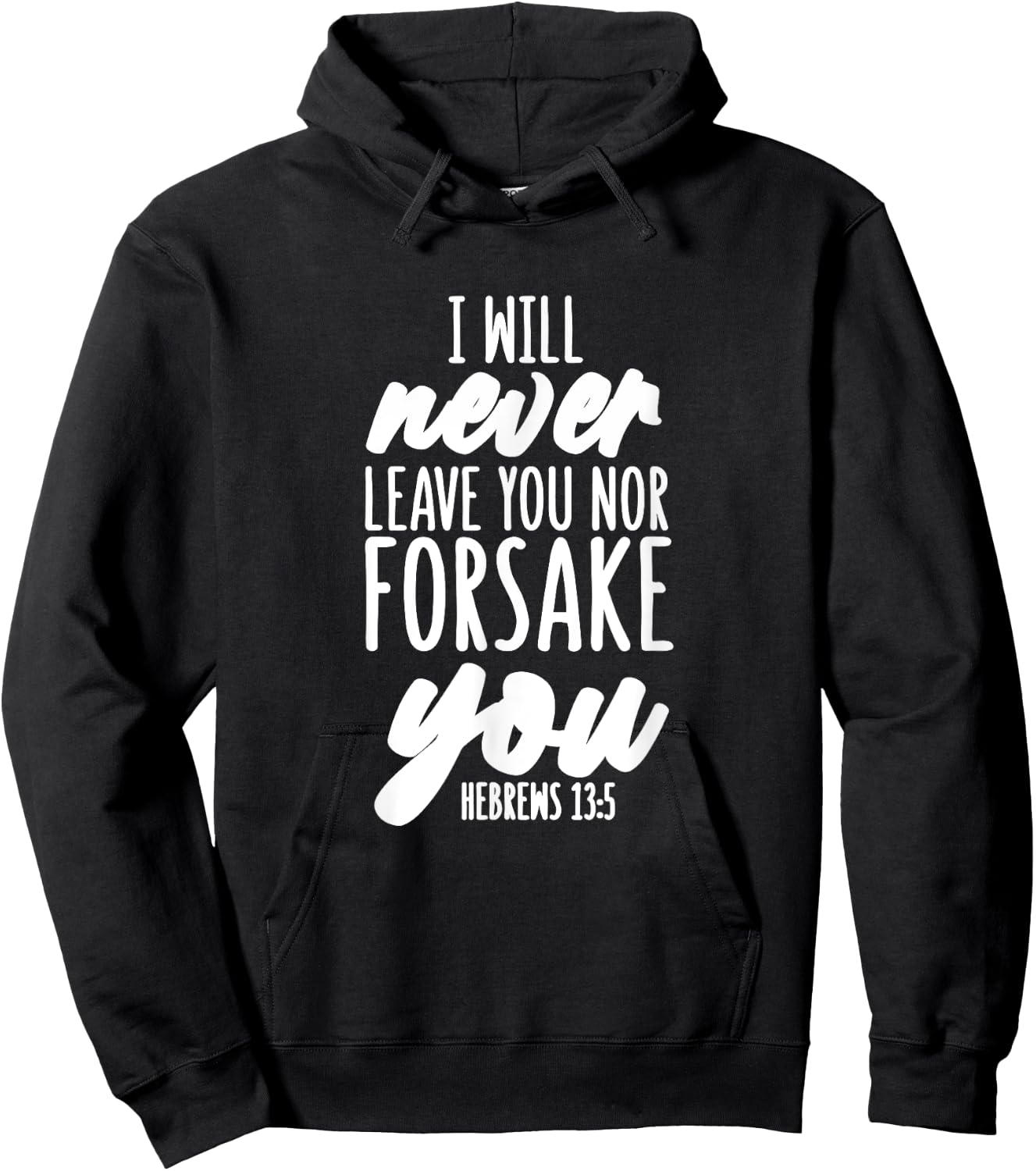 Hebrews 13:5 - Gift & Men, Christian Hoodie - Hoodie | Black