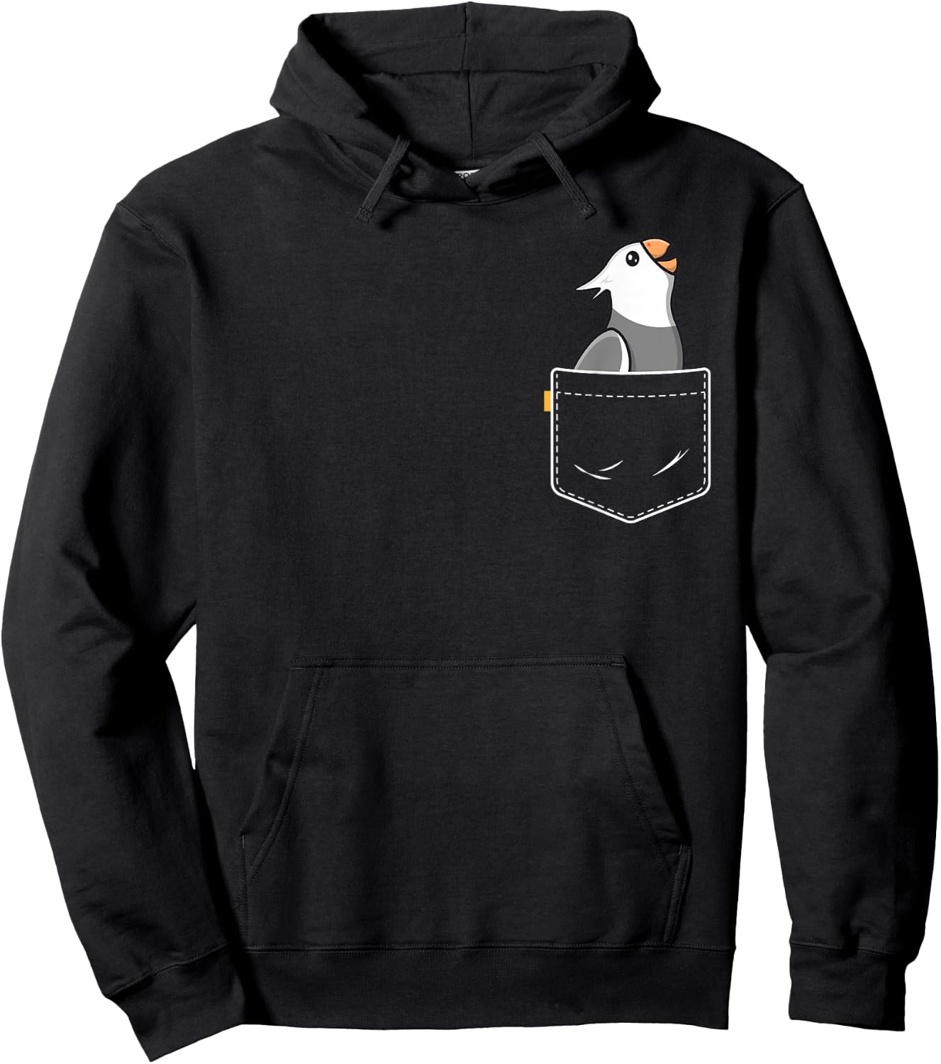 Pocket White Face Cockatiel Women Girls Funny Bird Lovers Hoodie - Hoodie | Black
