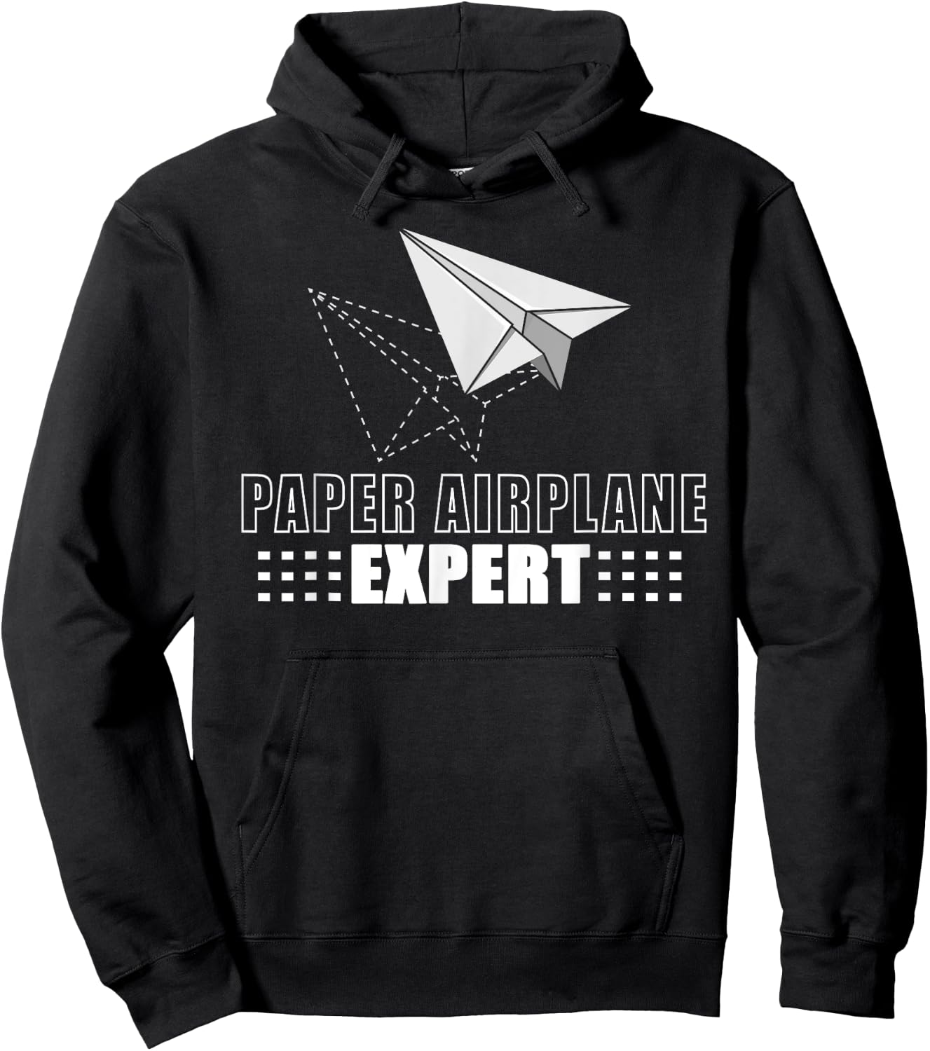 Cool Paper Airplane Expert | Funny Origami Plane Maker Gift Hoodie - Hoodie | Black