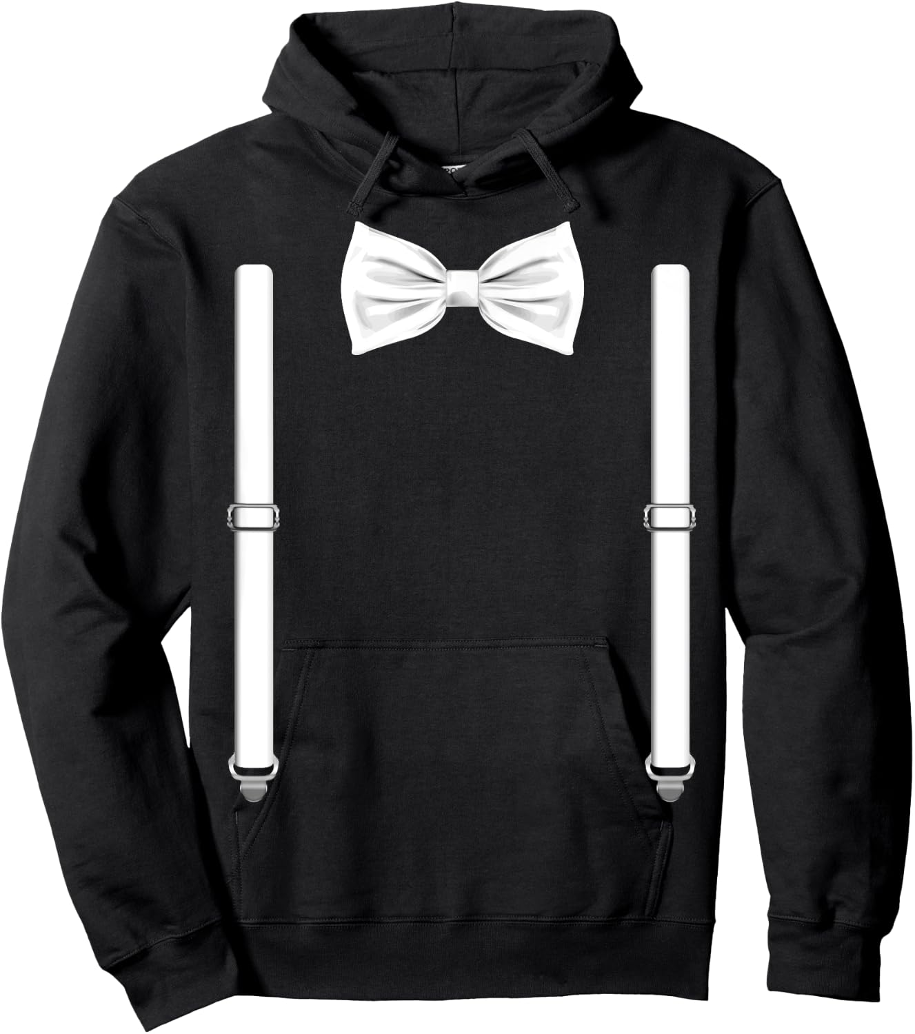 Bow Tie With Suspenders Funny Wedding And Special Occasions Hoodie - Hoodie | Black