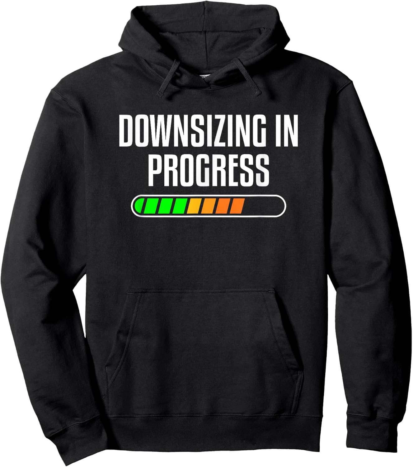 Downsizing In Progress Motivational Body Fitness Gym Workout Hoodie - Hoodie | Black