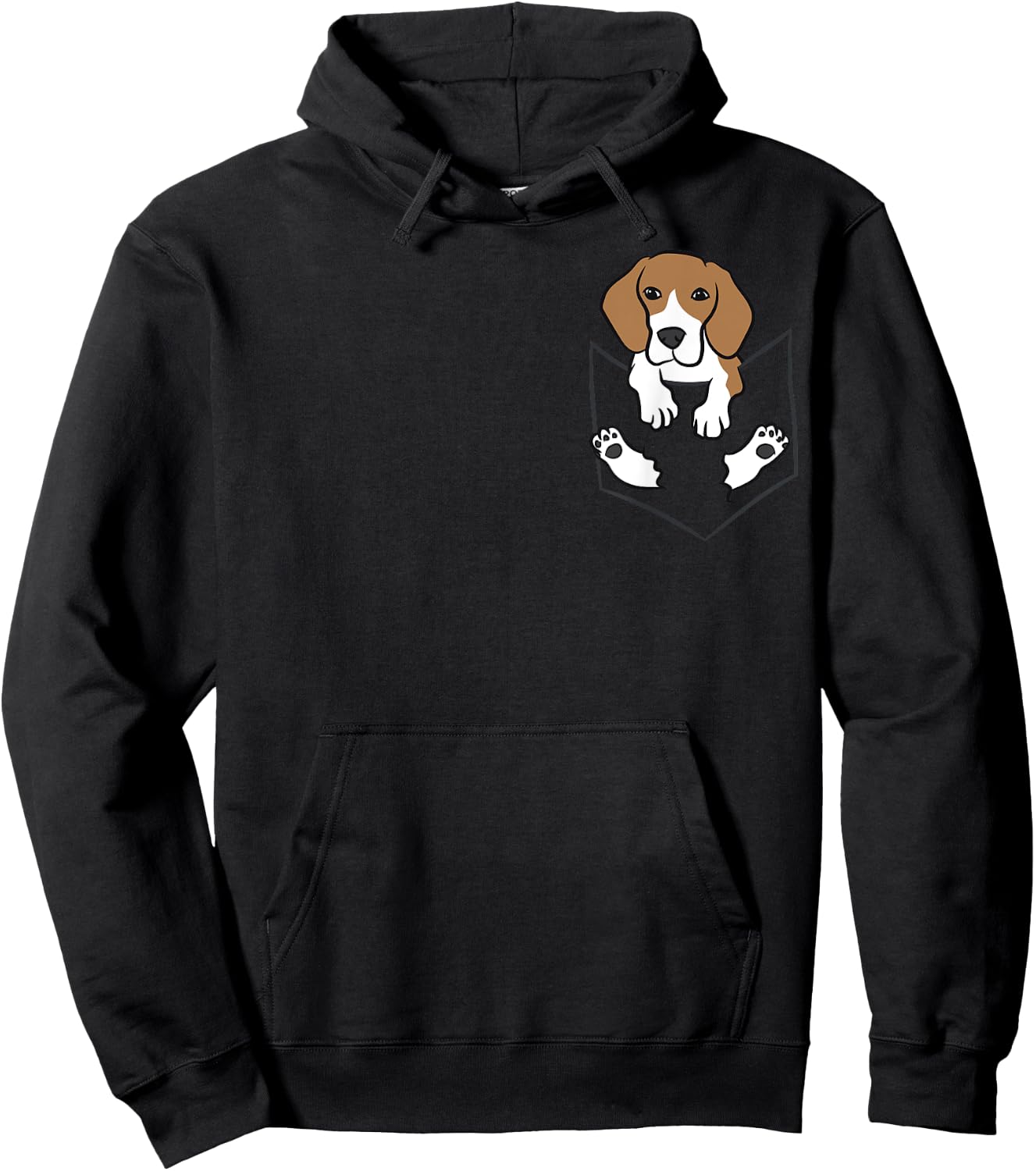 Cute Beagle Dog In The Pocket Beagle Men Women Girls Kids Hoodie - Hoodie | Black