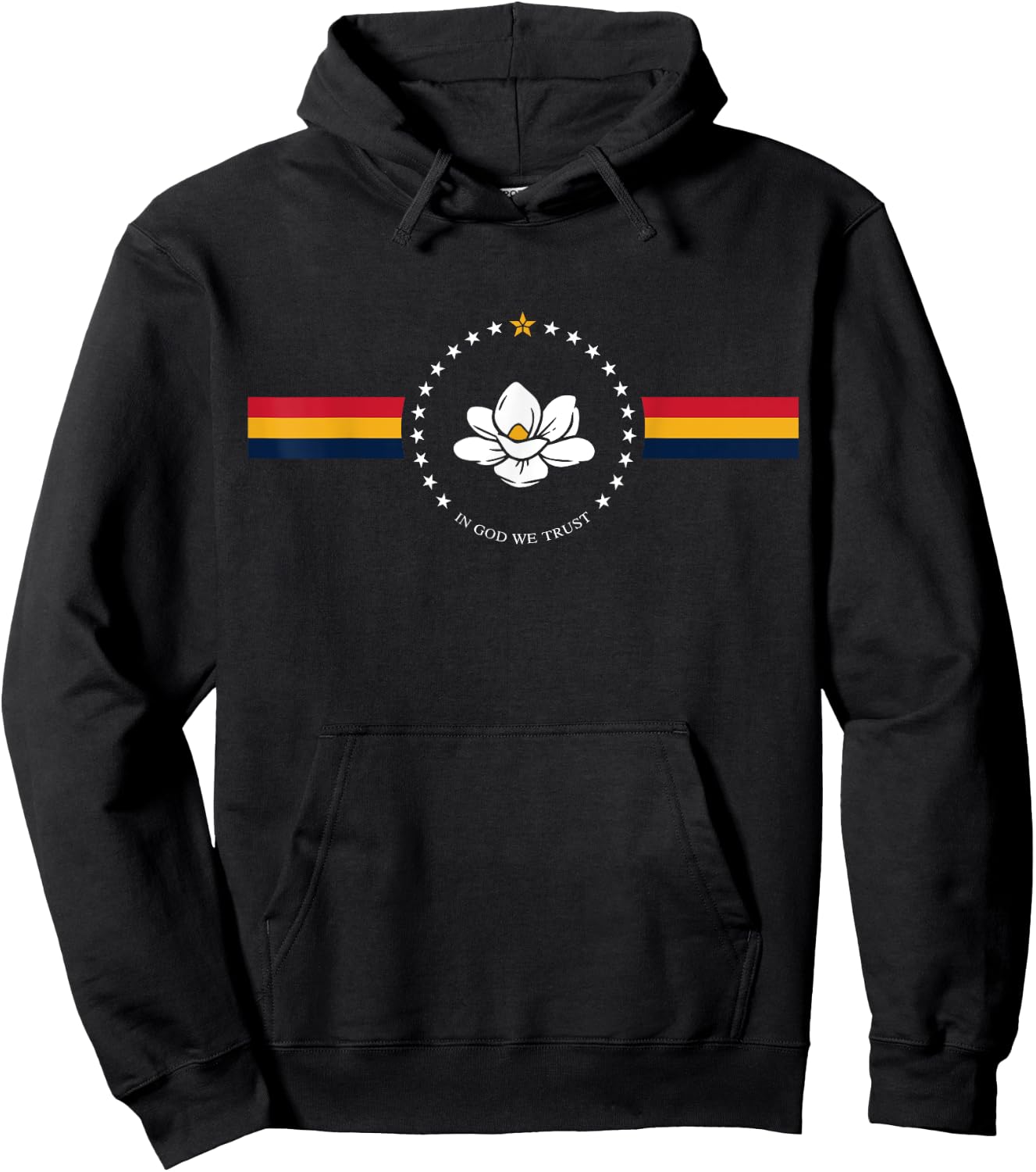 State of Mississippi Flag Jackson Biloxi Magnolia State Hoodie - Hoodie | Black