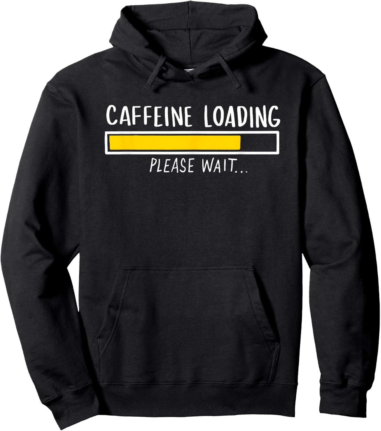 Funny Coffee Lover Gift - Coffee Saying Caffeine Loading Hoodie - Hoodie | Black