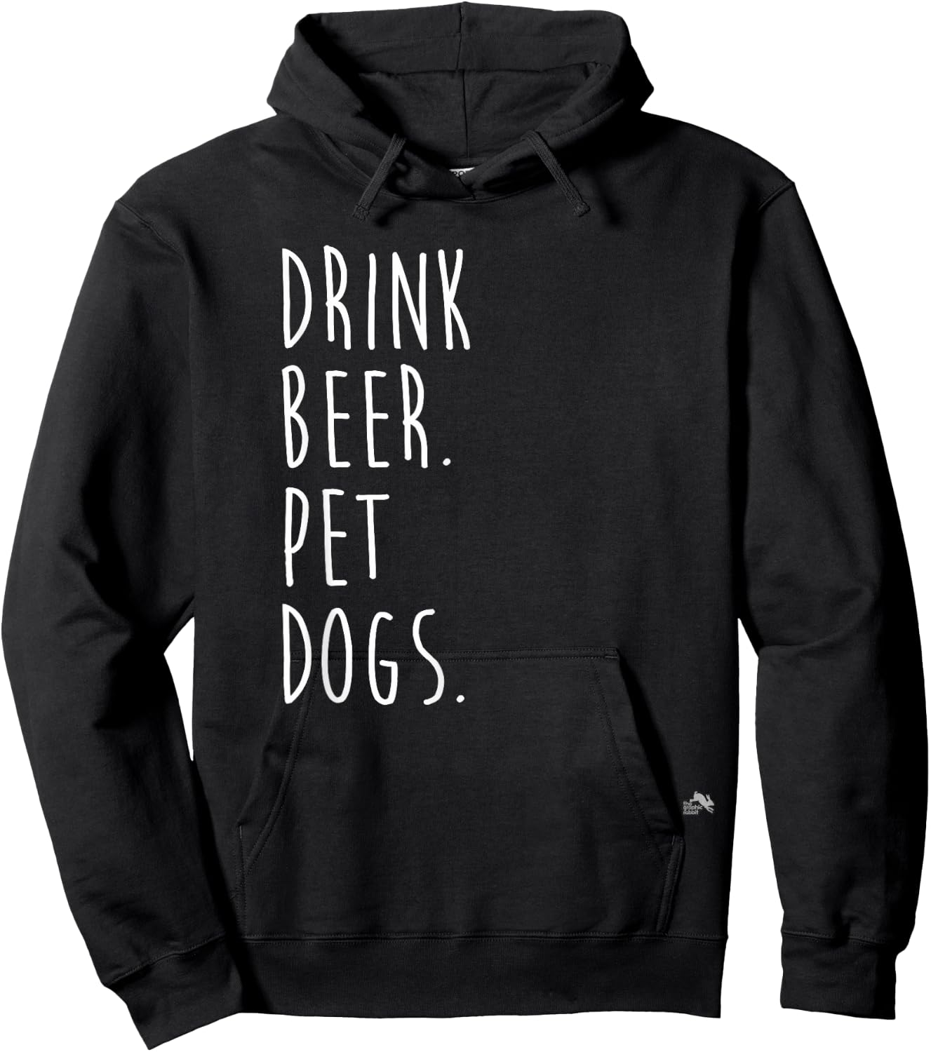 Drink Beer. Pet Dogs. Dog Lover Men Women Hoodie - Hoodie | Black
