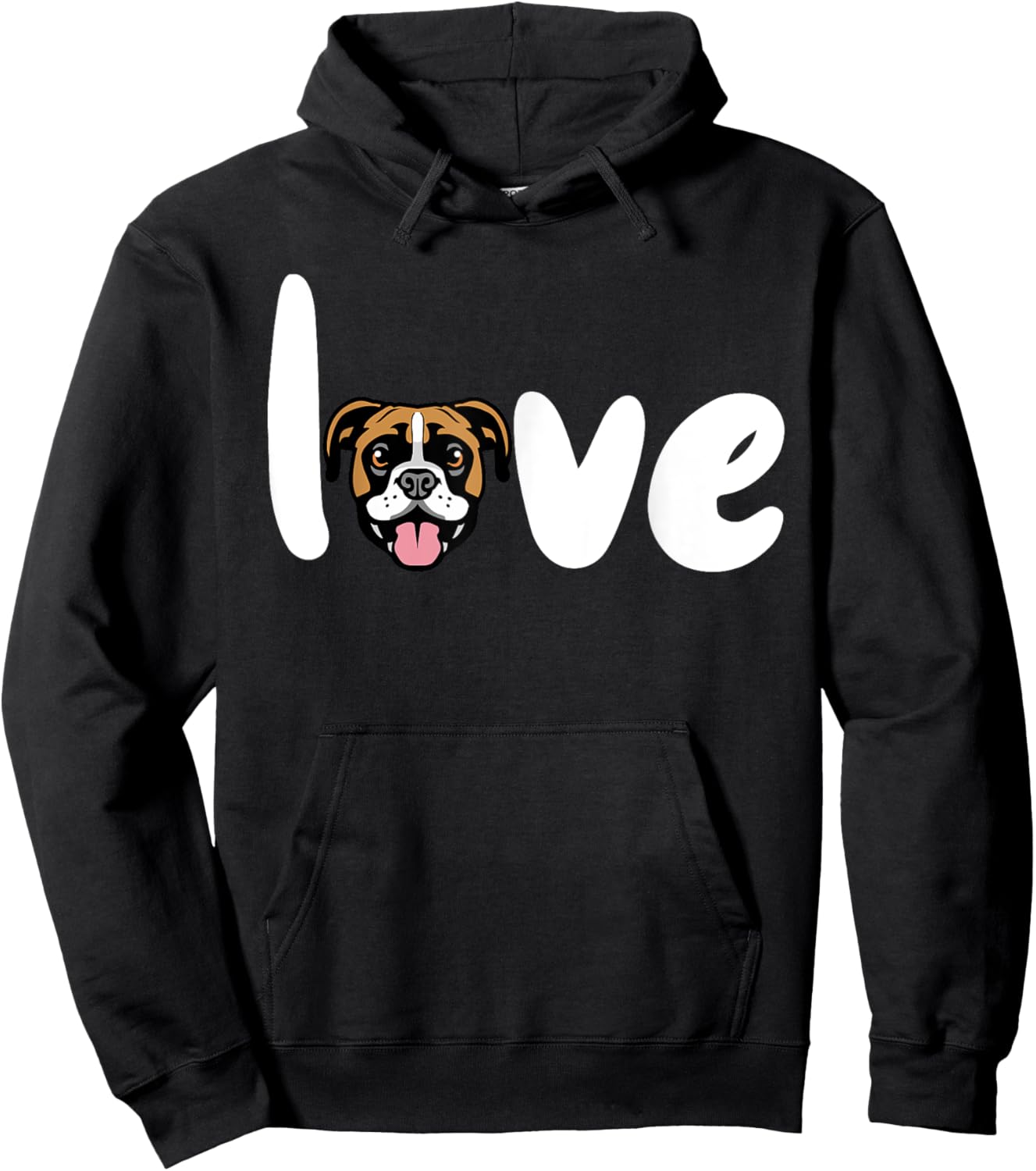 Boxer Love Dog Hoodie - Hoodie | Black