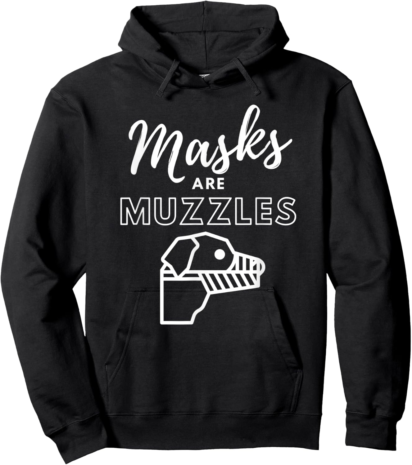 Masks Are Muzzles - Funny Dog Muzzle Meme Human Sheep Muzzle Hoodie - Hoodie | Black