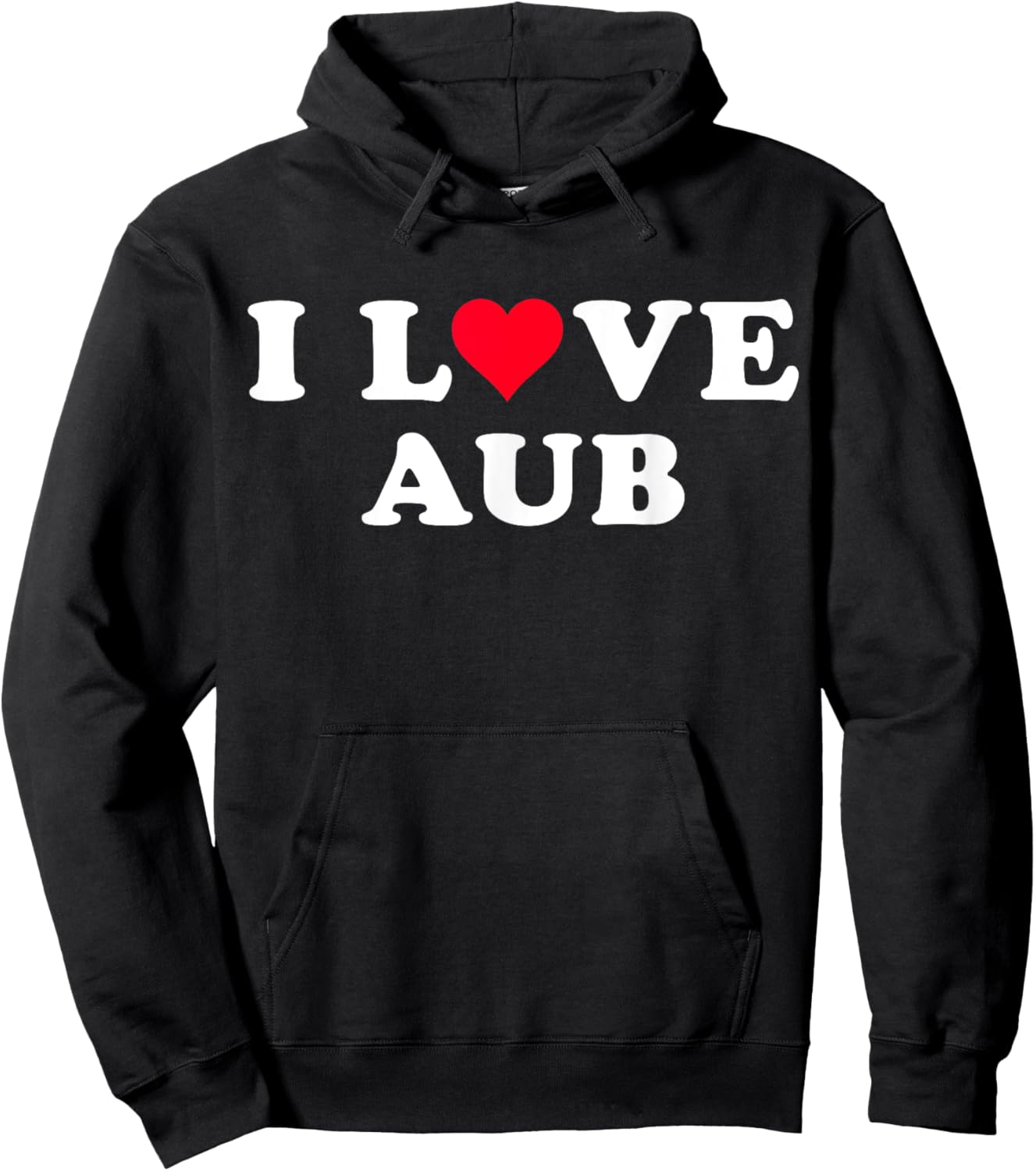 I Love Aub Matching Girlfriend & Boyfriend Aub Name Hoodie - Hoodie | Black