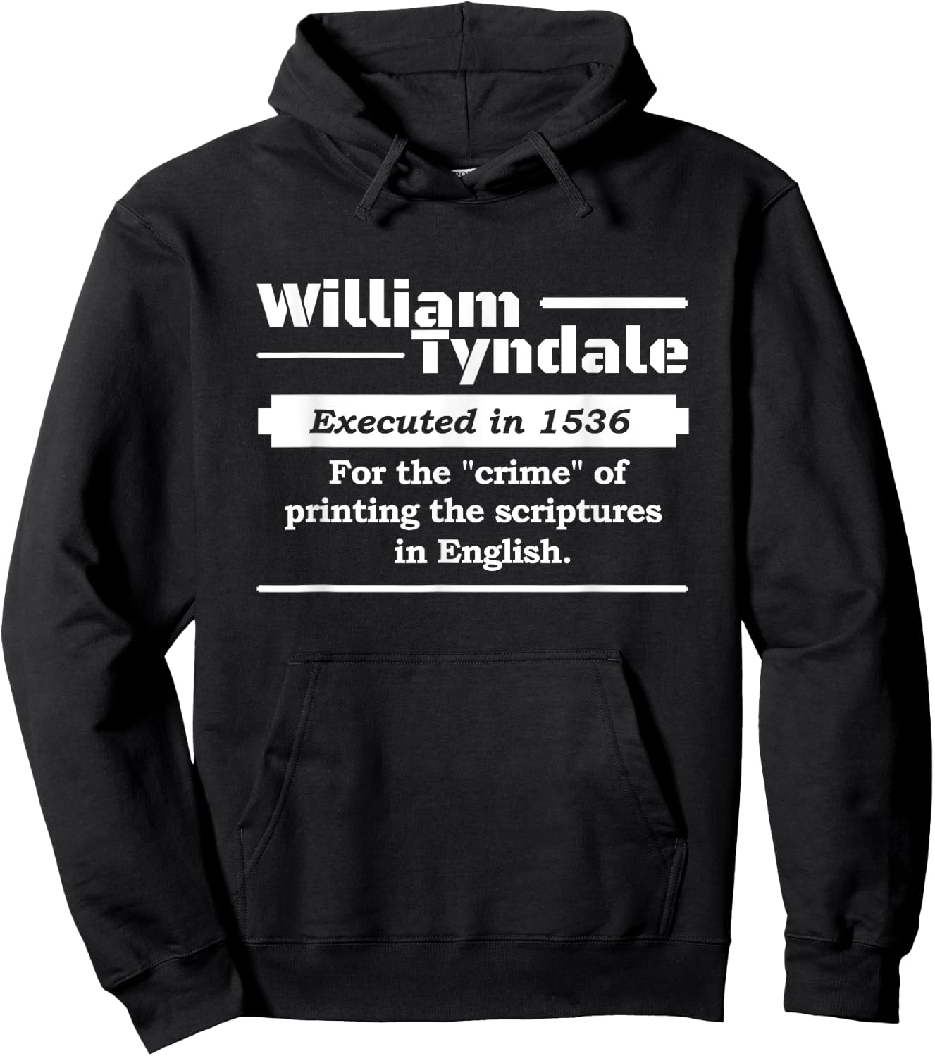 William Tyndale English Bible Translator Hoodie - Hoodie | Black