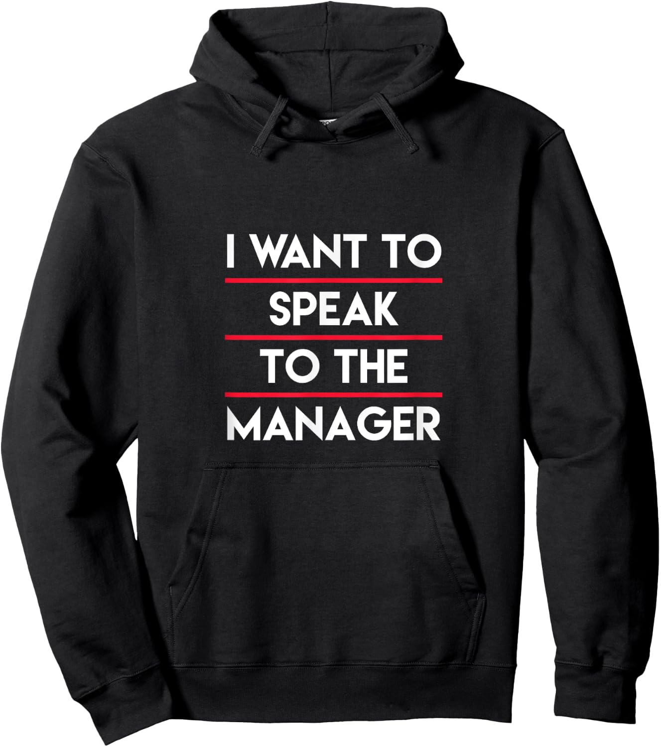 I Need To Talk To Your Manager, Funny Mother Sarcastic Meme Hoodie - Hoodie | Black