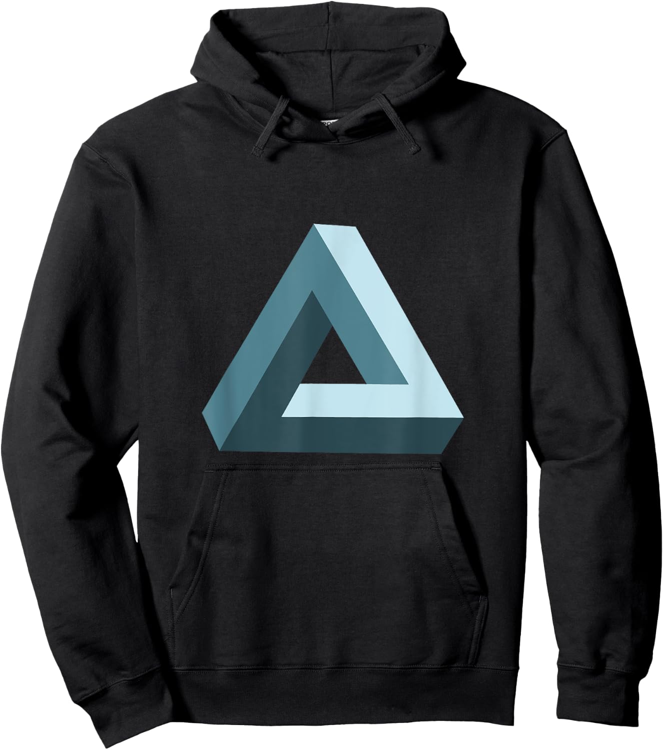Impossible Penrose Triangle 3D Optical Illusion Math Art Hoodie - Hoodie | Black
