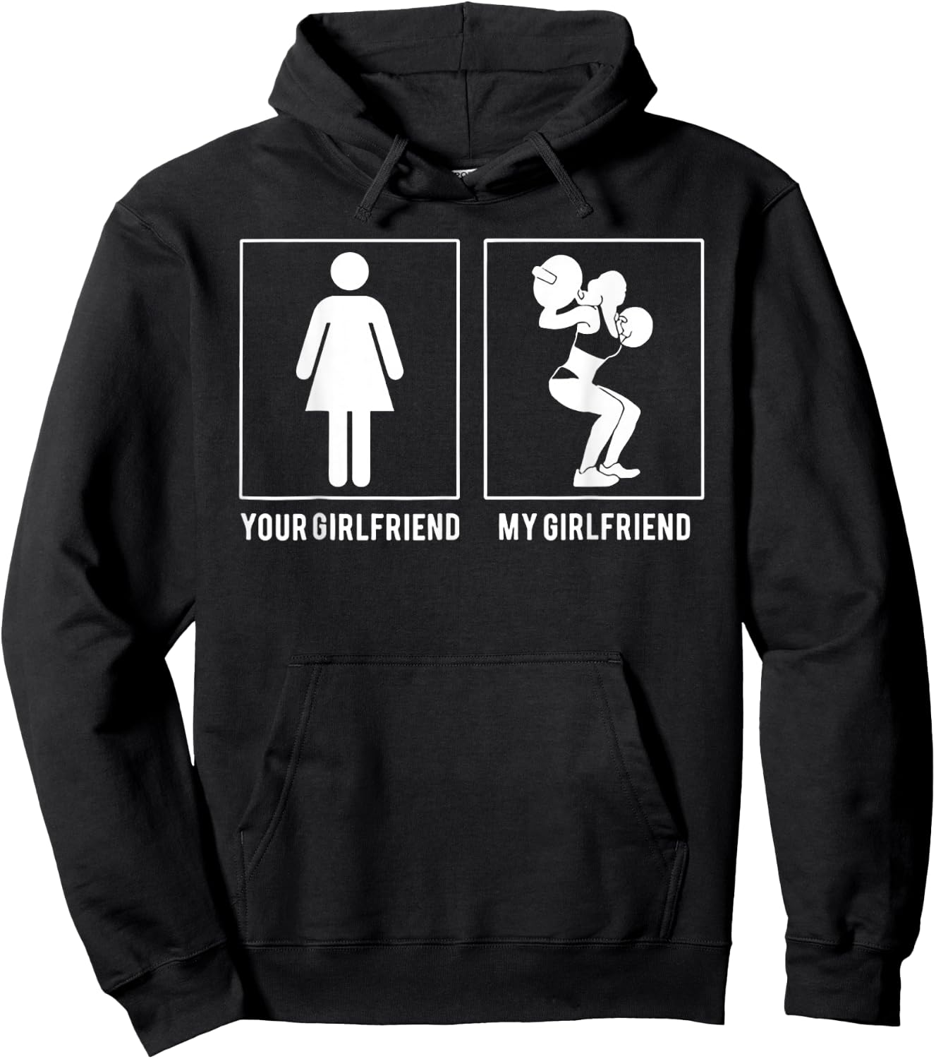 Your Girlfriend My Girlfriend Weight Lifting Hoodie - Hoodie | Black