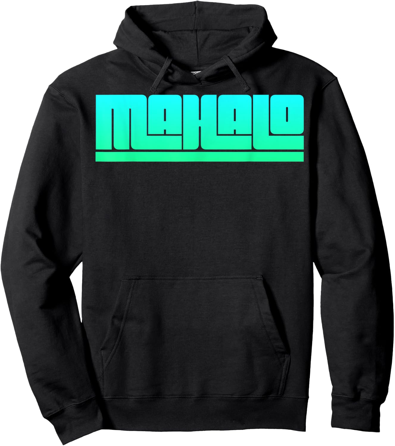 Mahalo - Hawaiian Thank you! Retro Hoodie - Hoodie | Black