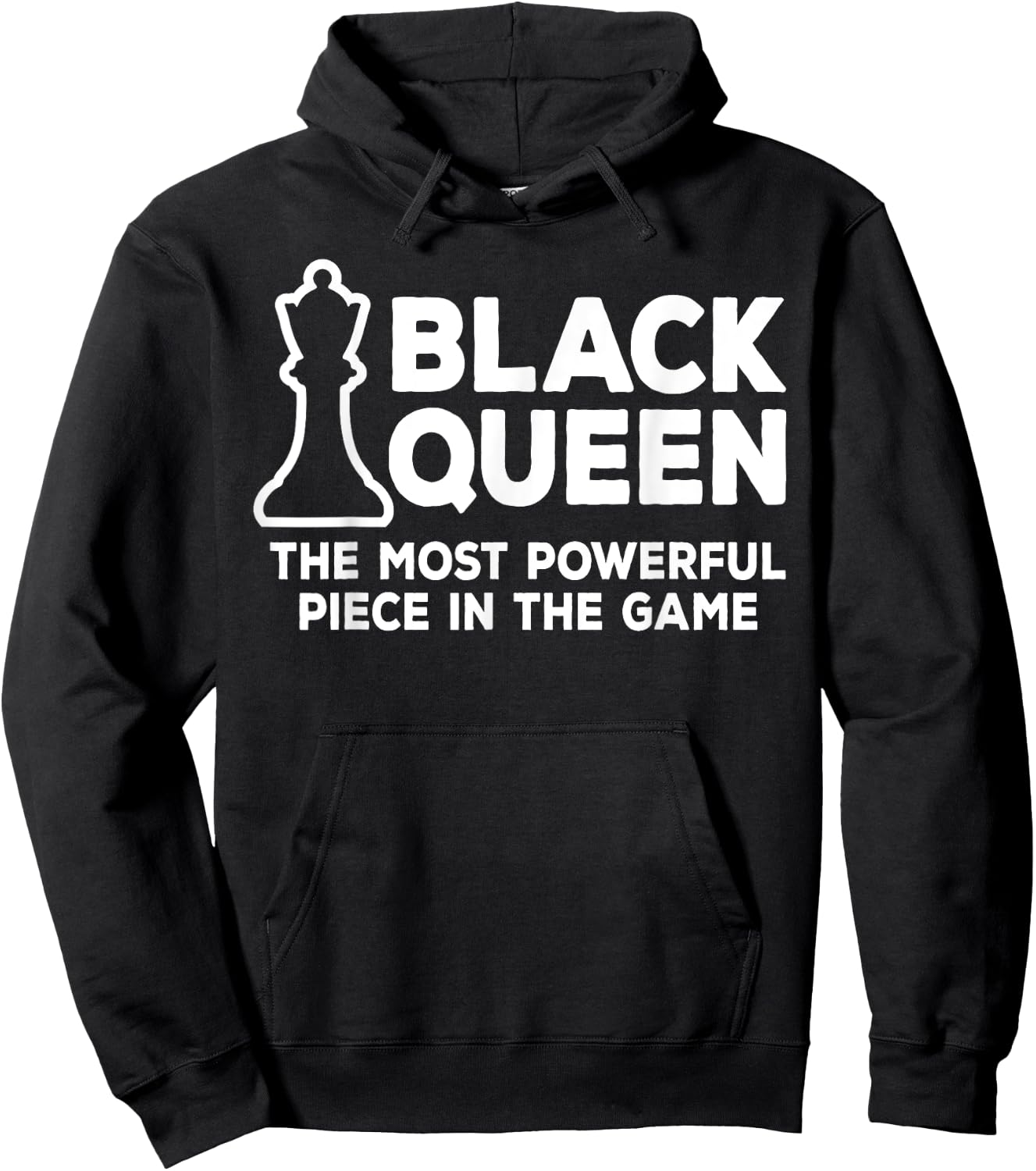 Black Queen Most Powerful Chess African American Women Gift Hoodie - Hoodie | Black